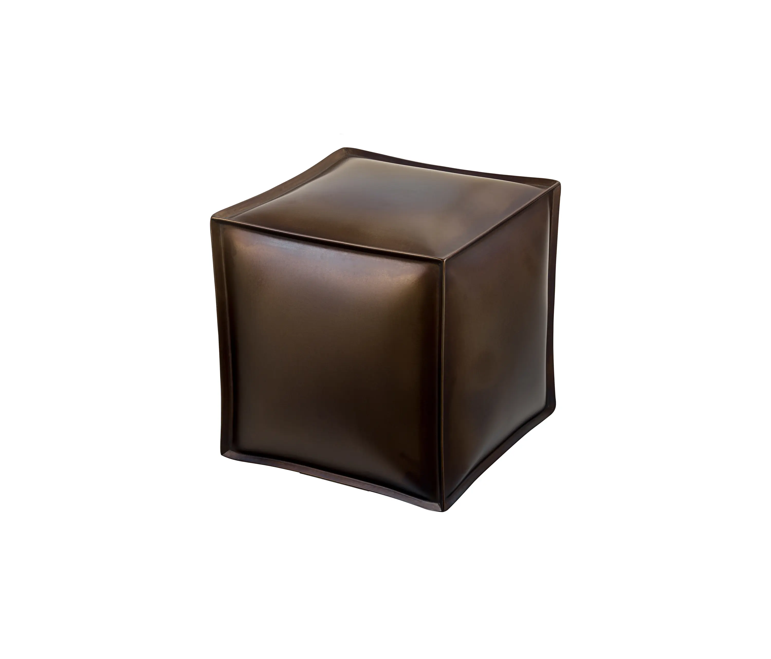 Bronzetto - Softiron | Iron square pouff with edging