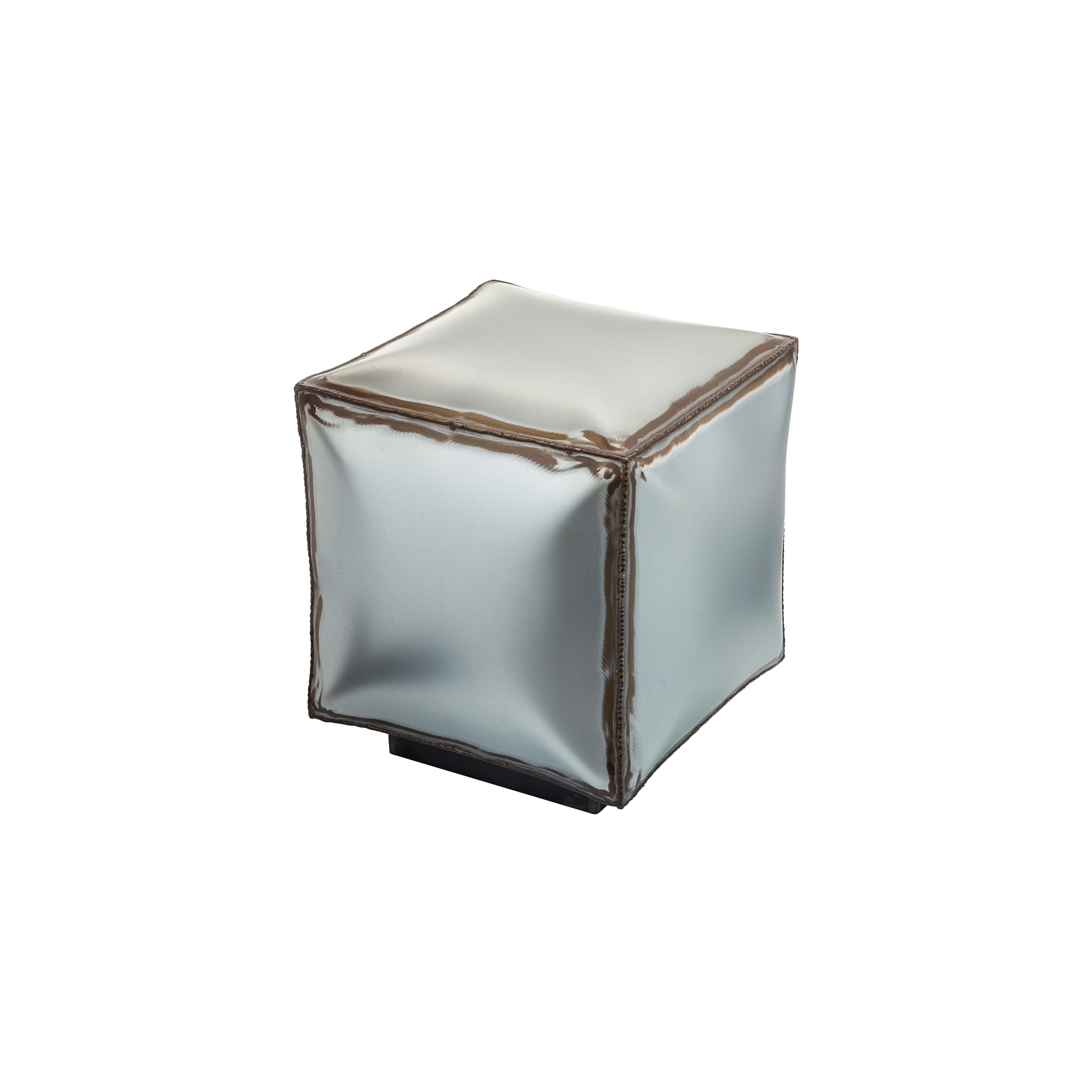 Display product Softiron | Iron square pouff with worn out edges from manufacturer Bronzetto