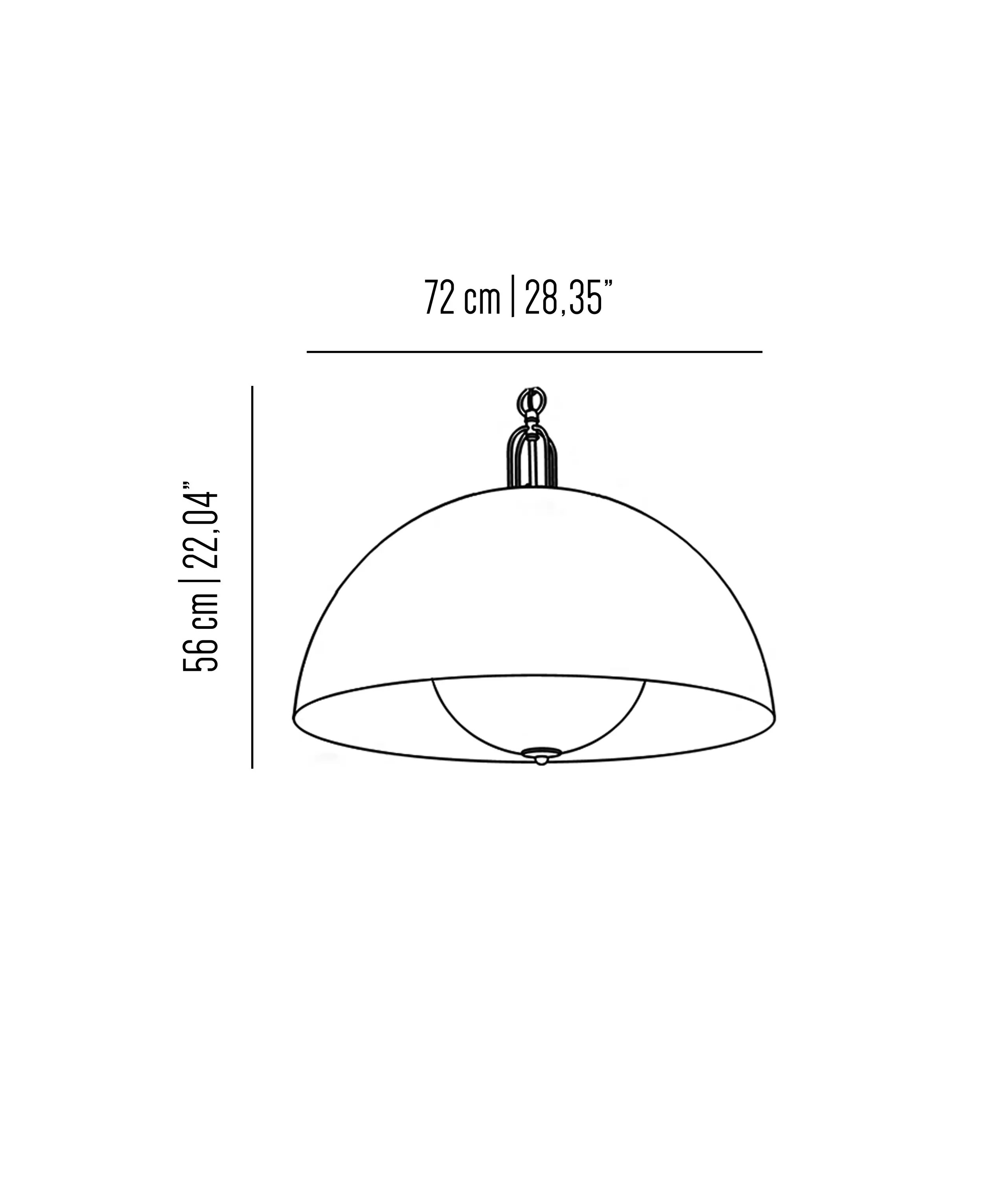 Bronzetto - Soundlight | Chandelier half sfere with integrated sound medium