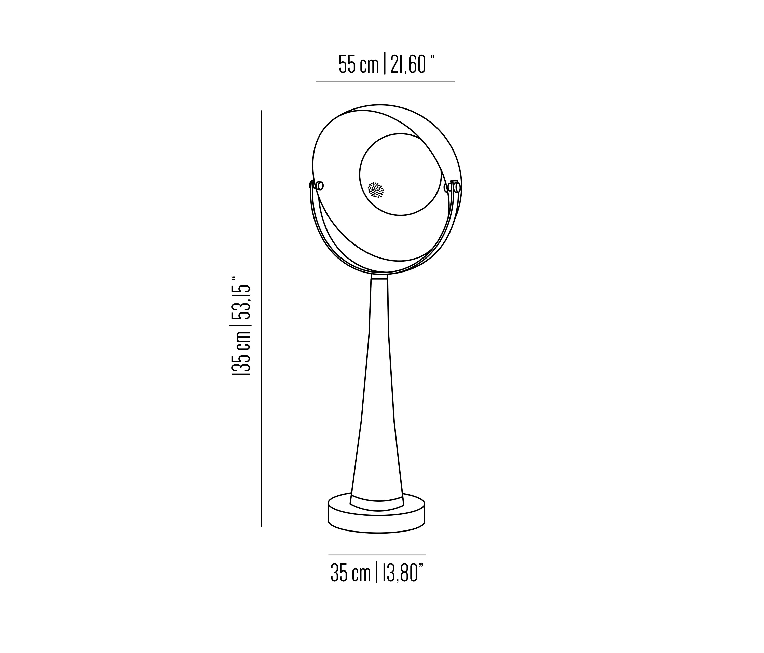 Bronzetto - Soundlight | Table half sphere sound lamp