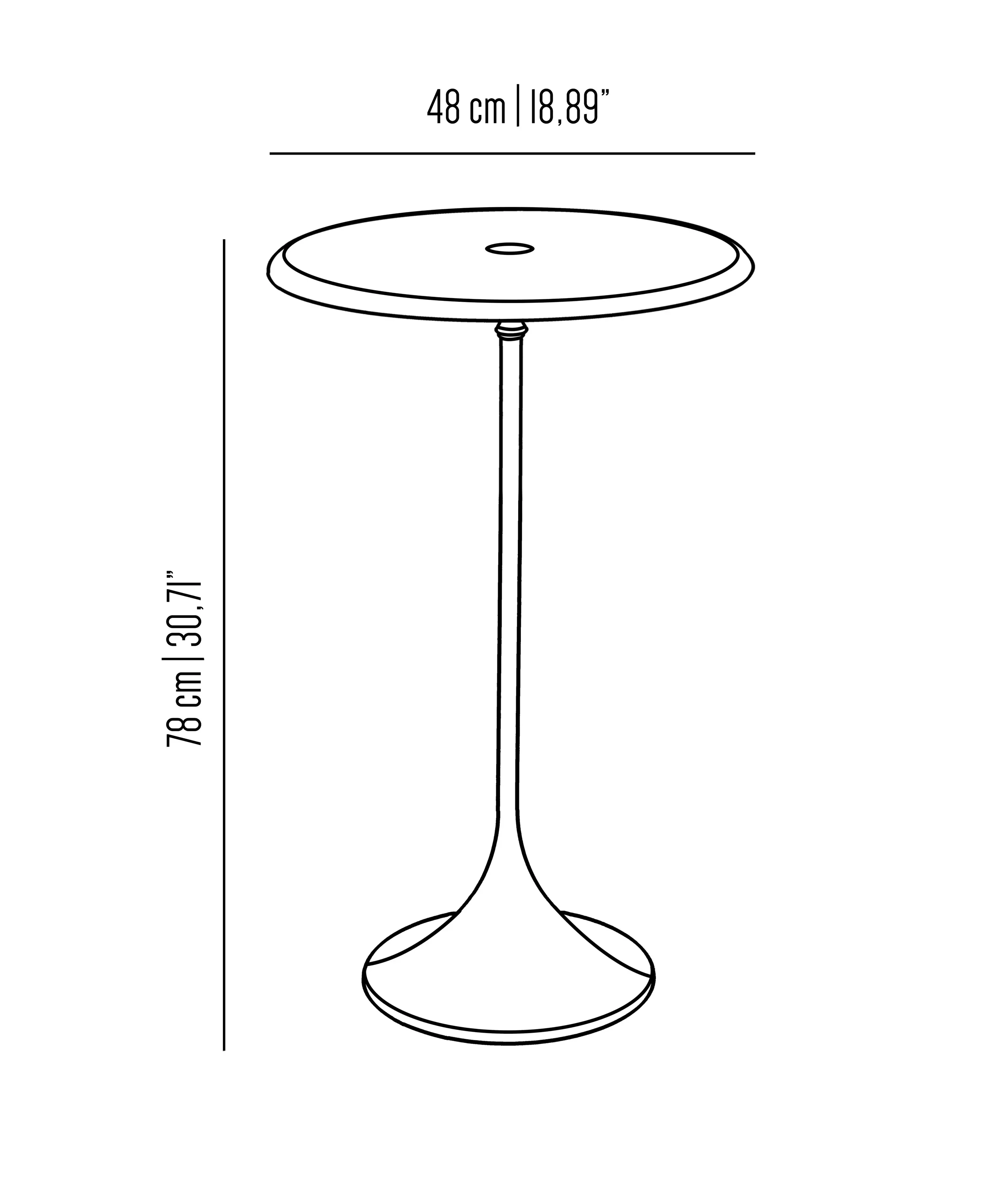 Bronzetto - Novecento | Round marble bar table
