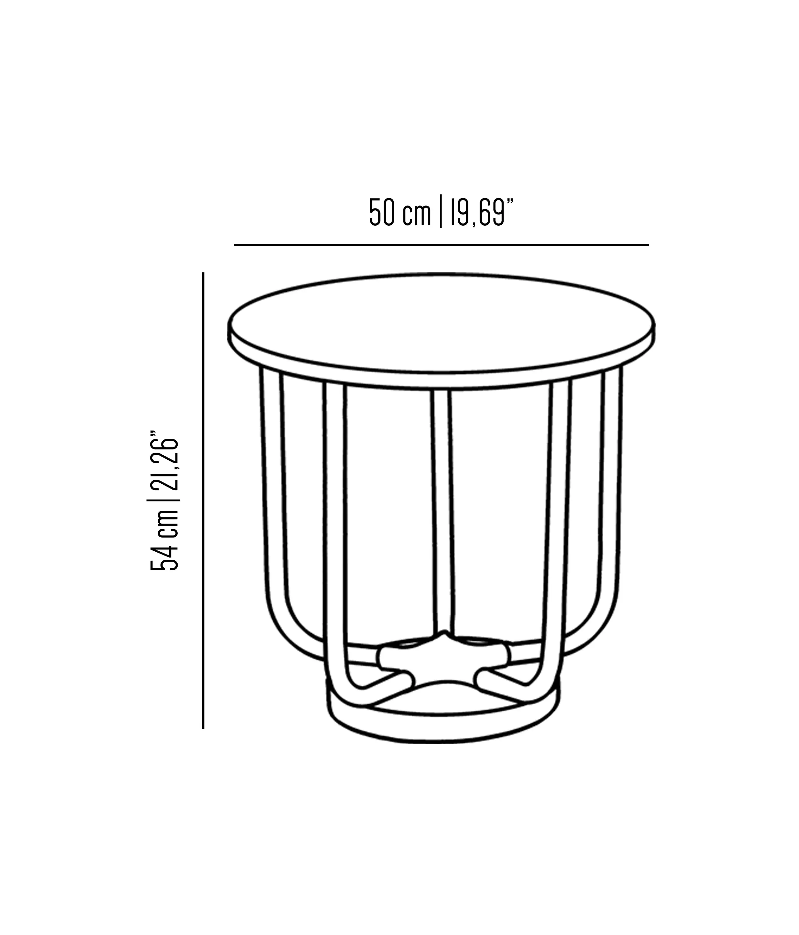 Bronzetto - Urban | Up side down table small