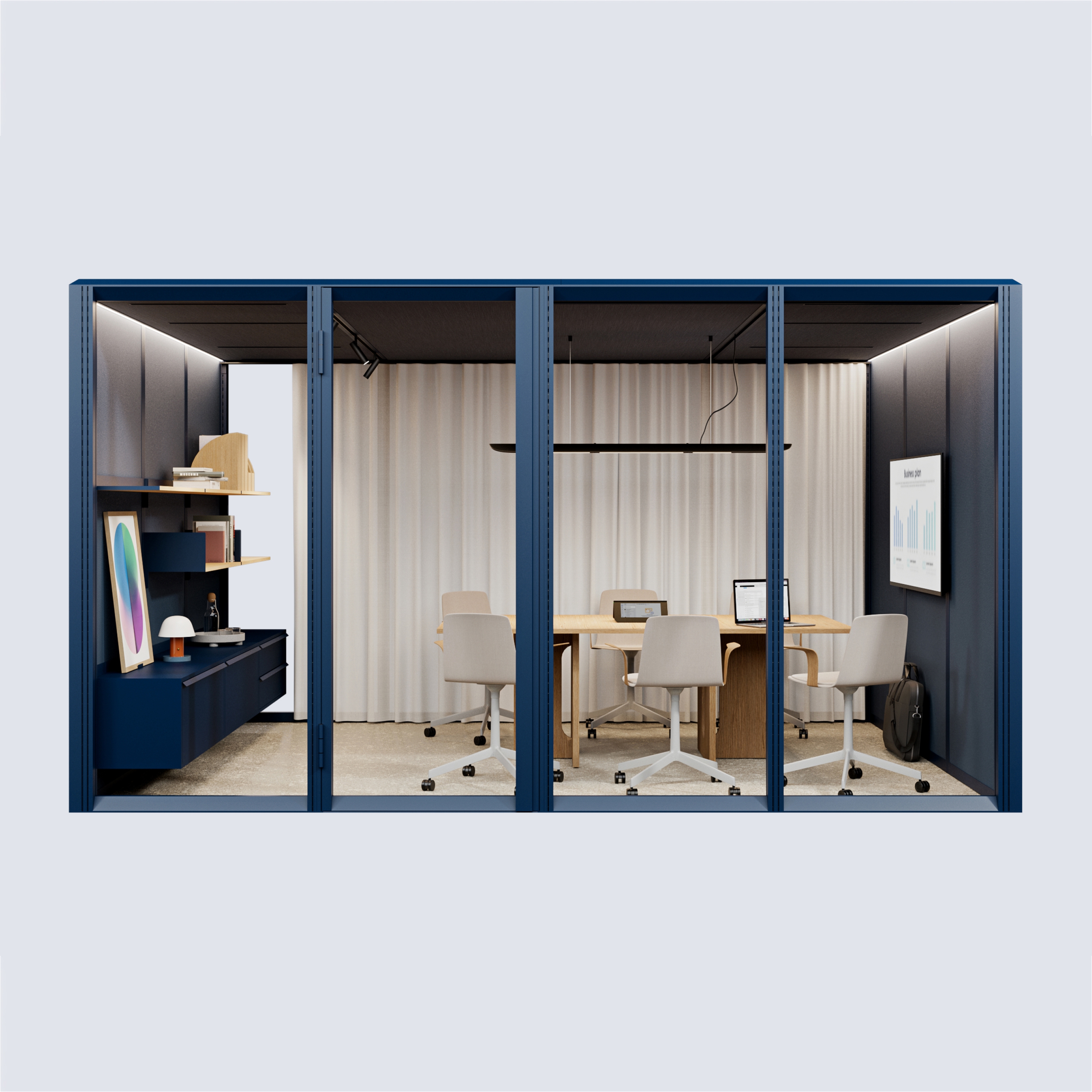 Display product Mute Modular Meeting room 4x3 from manufacturer Mute