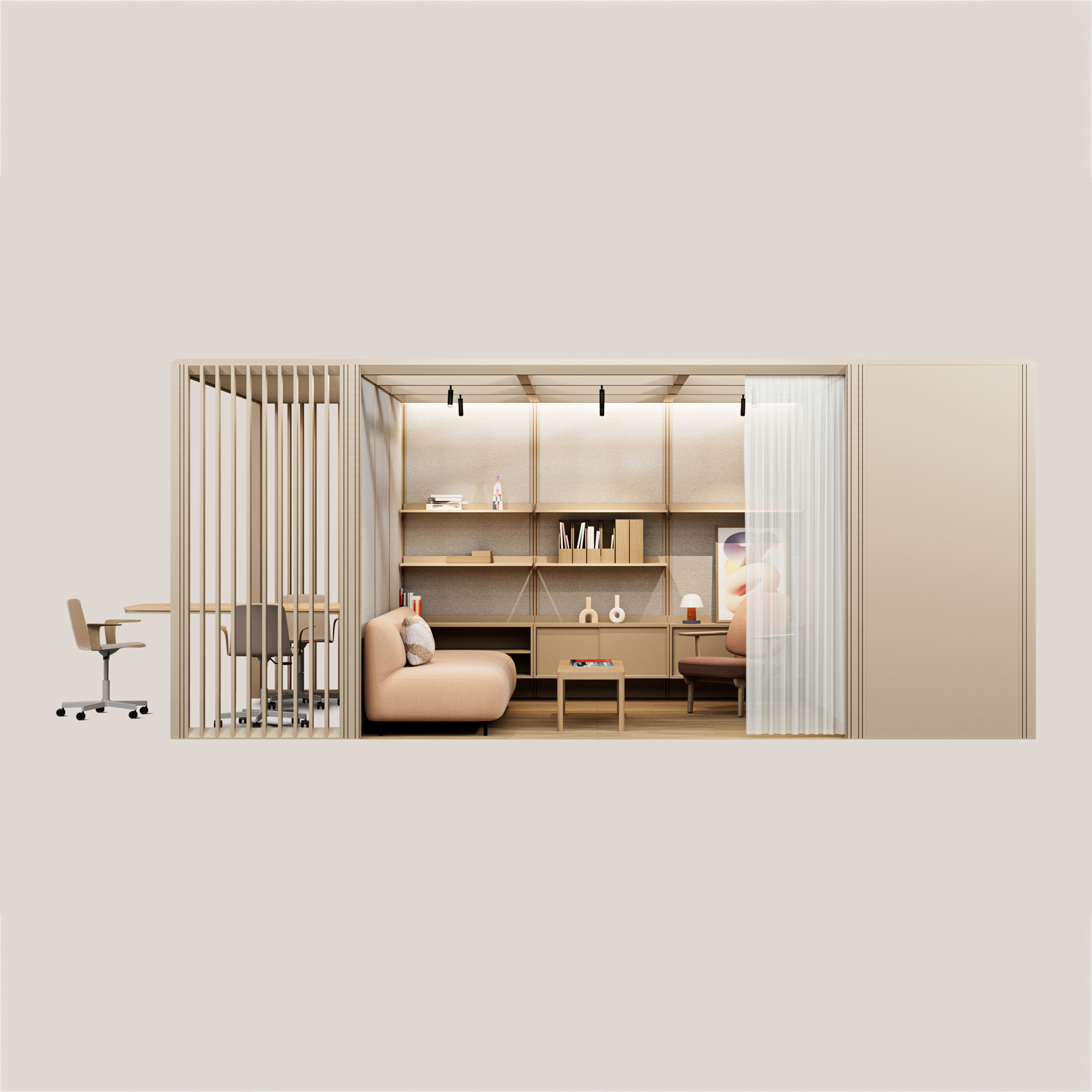 Display product Mute Modular Multifunctional Hub: Meeting + Lounge + Support from manufacturer Mute