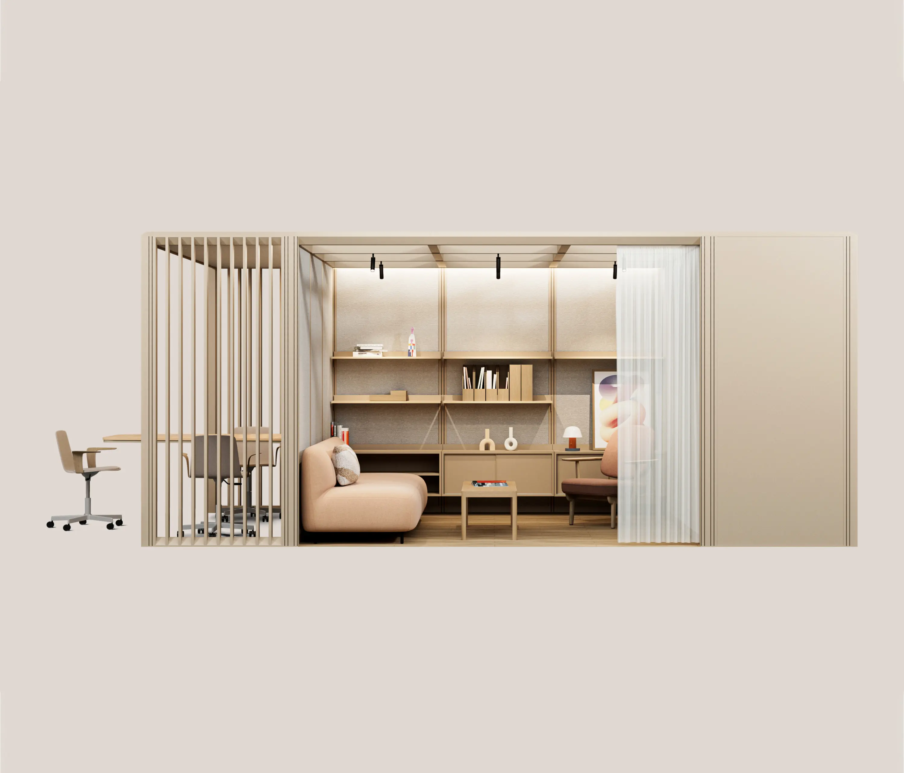 Mute - Mute Modular Multifunctional Hub: Meeting + Lounge + Support