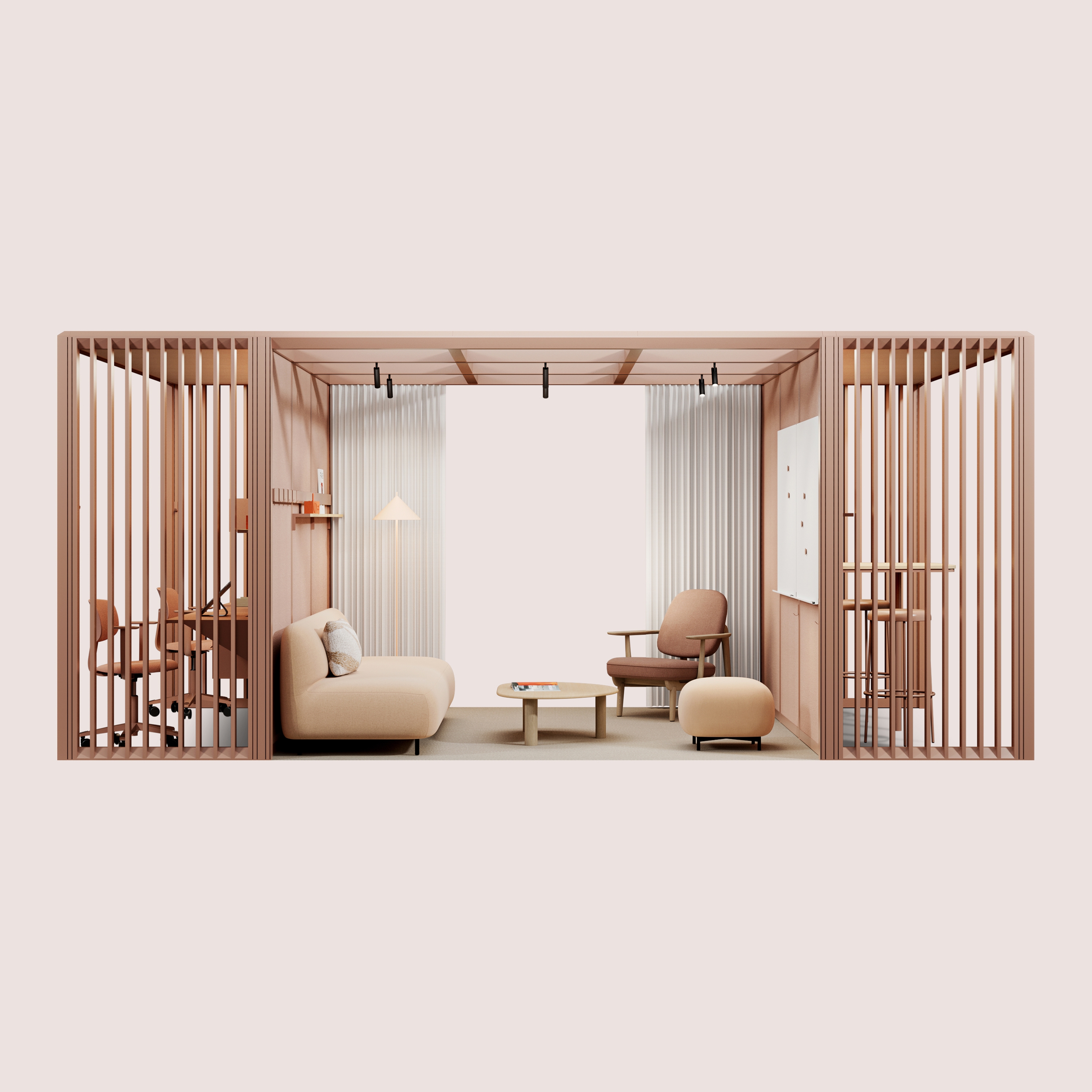 Display product Mute Modular Multifunctional Hub: Work + Lounge + Meeting from manufacturer Mute