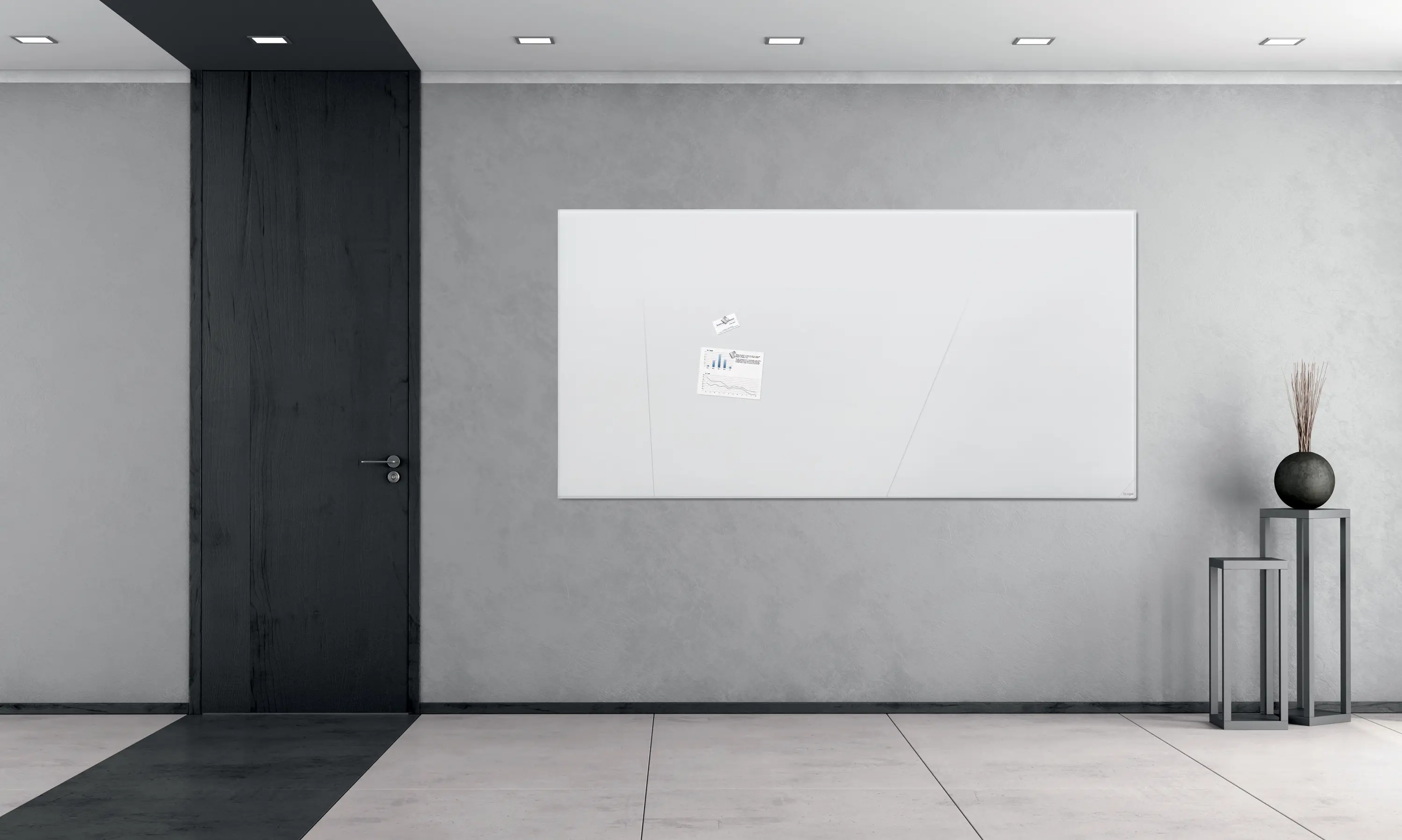 Sigel - Magnetic Glass Board Artverum, grey, 115 x 115 cm
