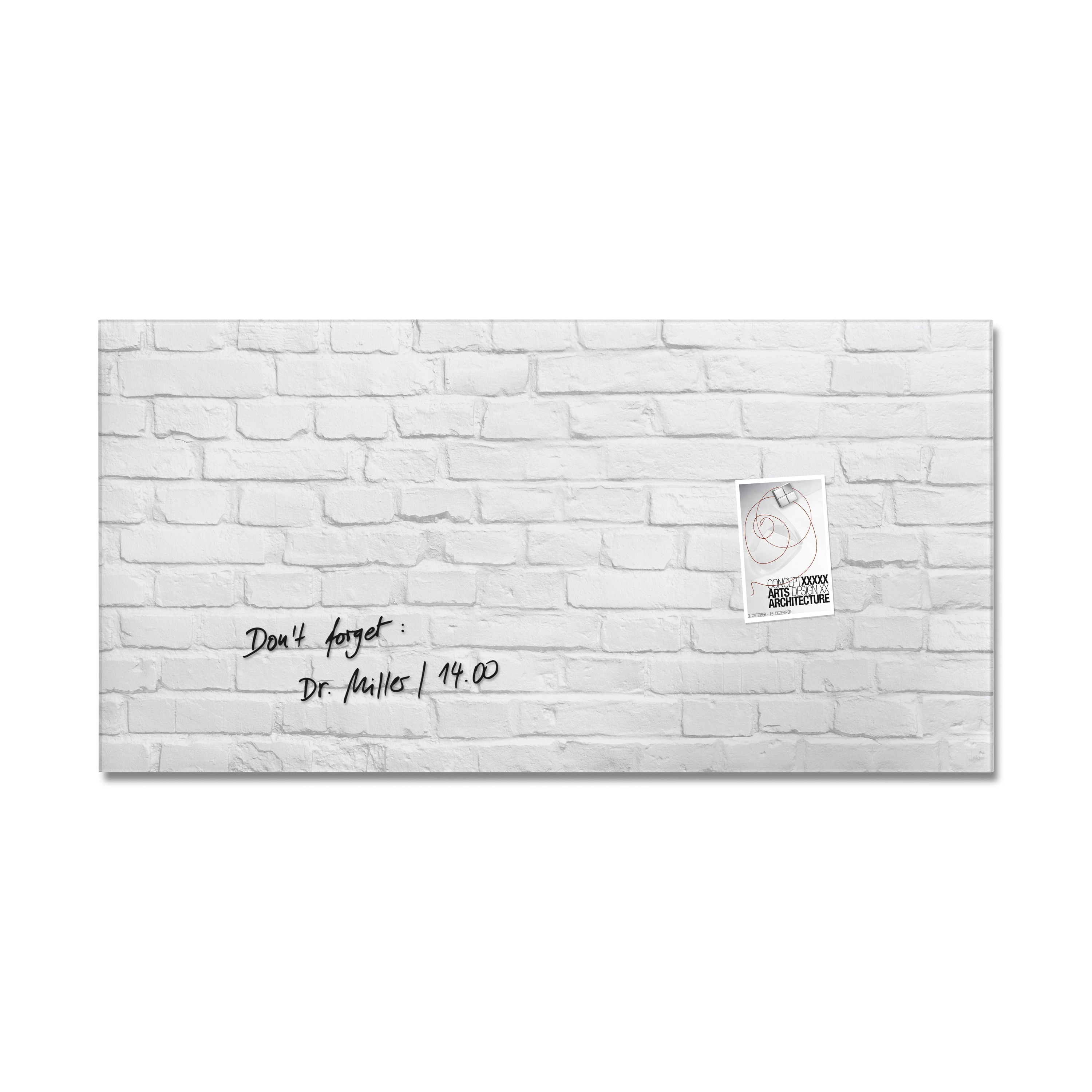Magnetic Glass Board Artverum, 91 x 46 cm