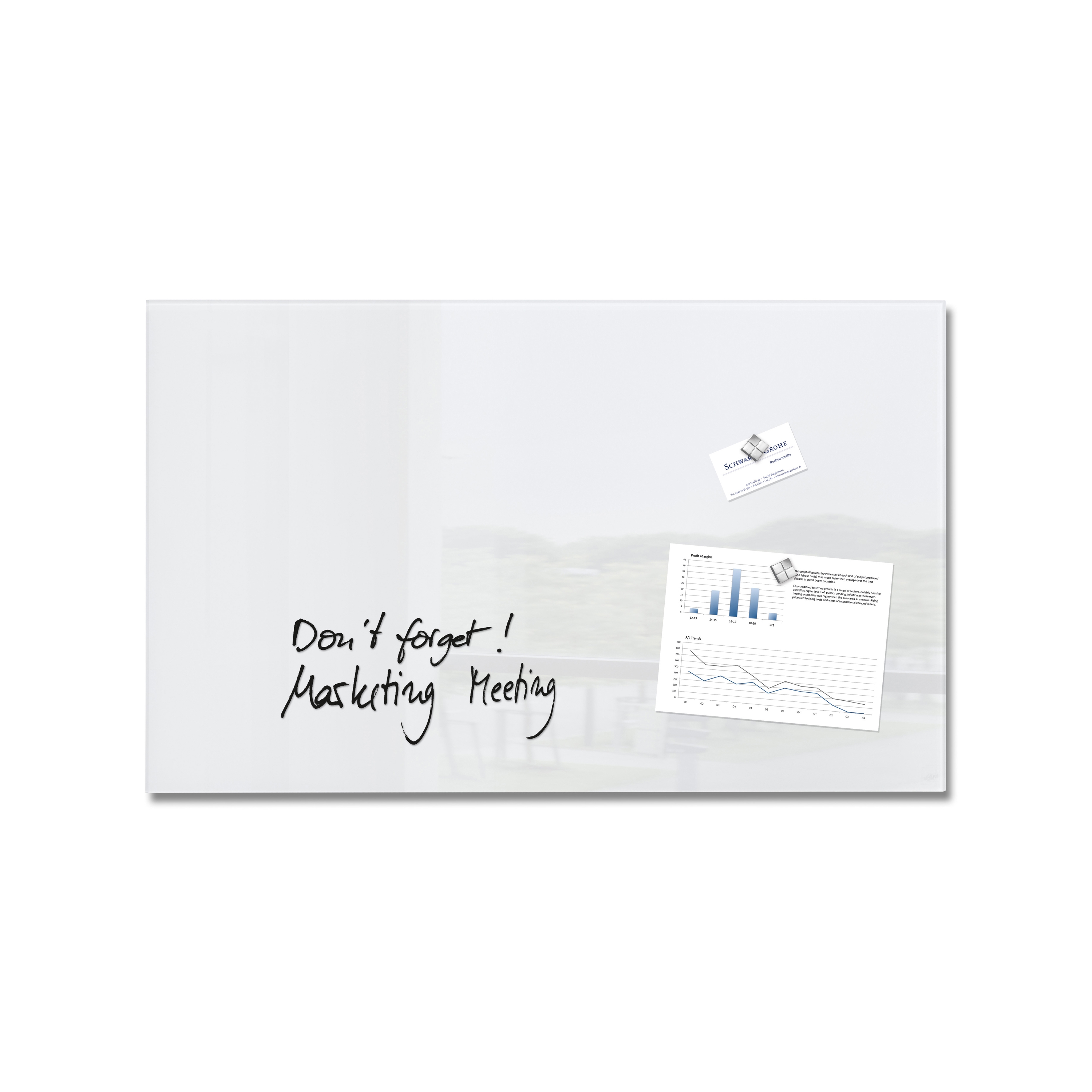 Magnetic Glass Board Artverum, 78 x 48 cm