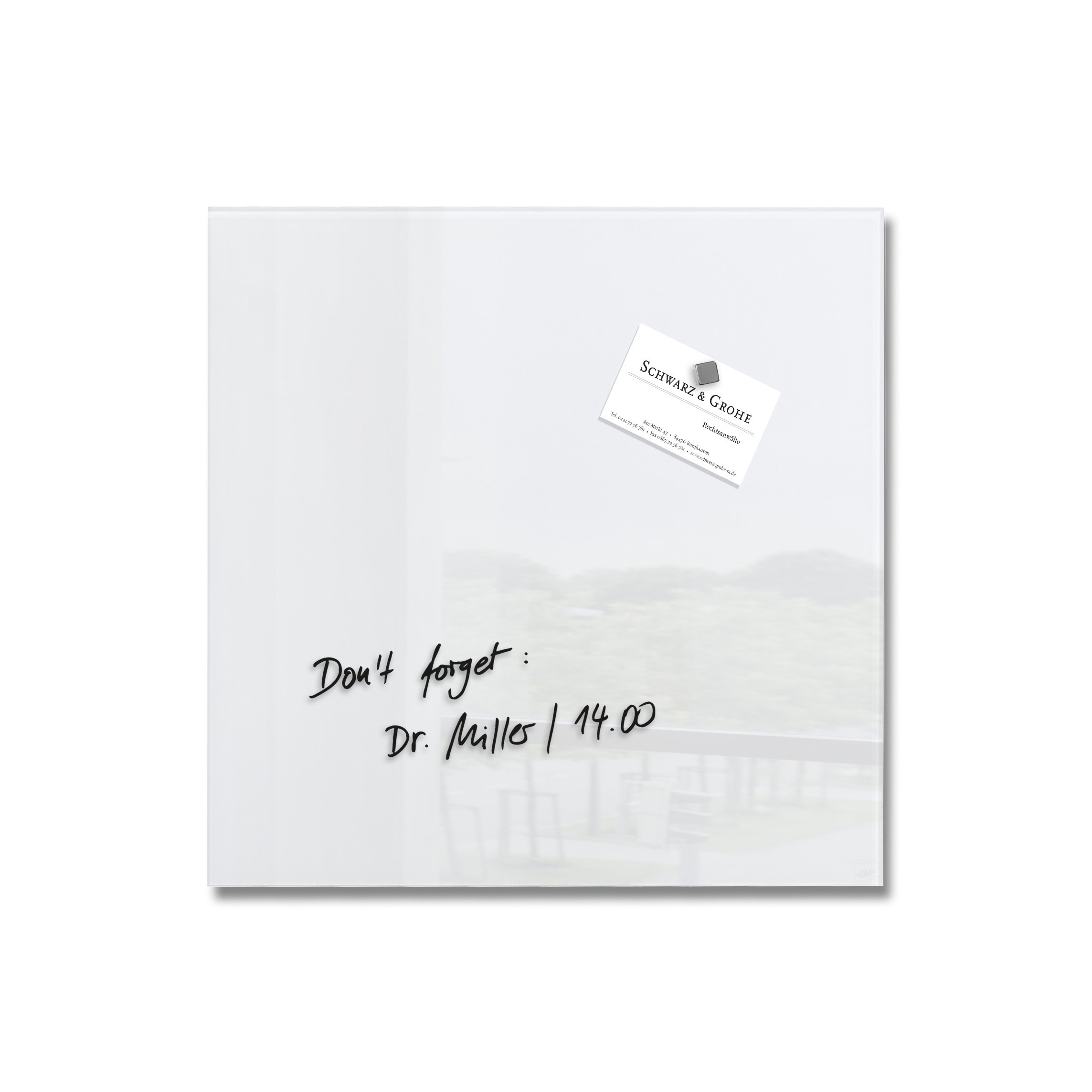 Magnetic Glass Board Artverum, 30 x 30 cm
