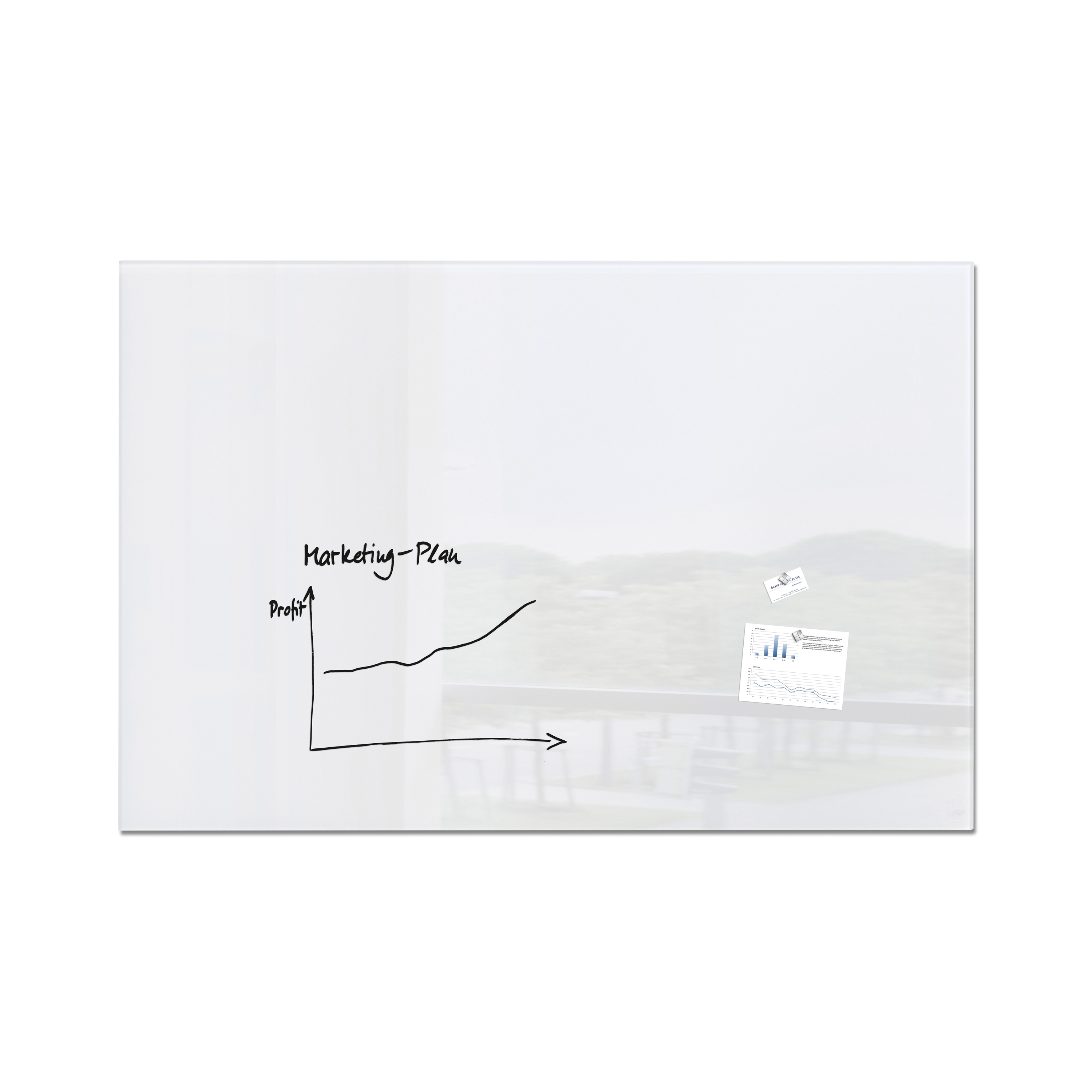 Vertoon produk Magnetic Glass Board Artverum, 180 x 120 van vervaardiger Sigel
