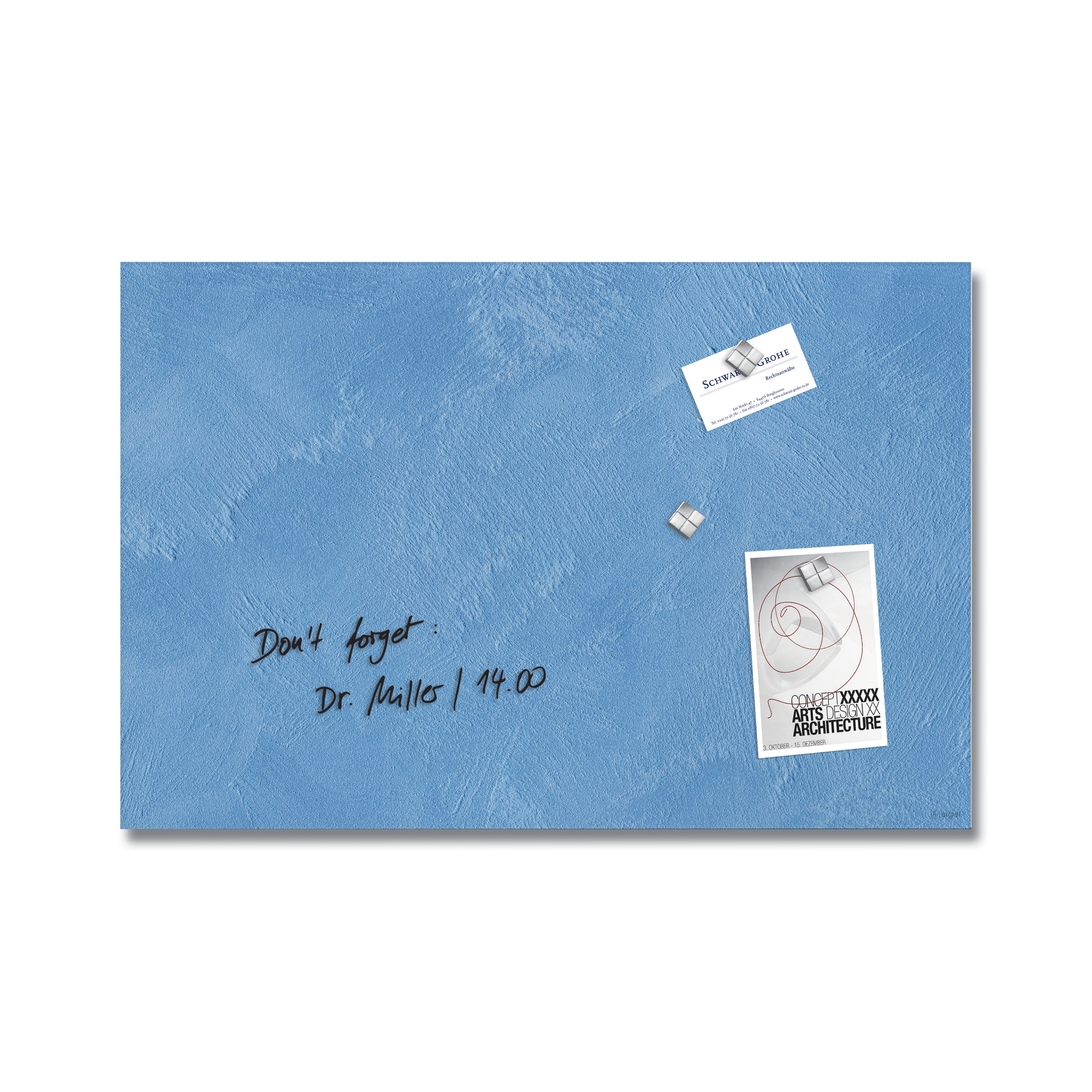 Vertoon produk Magnetic Glass Board Artverum, design Blue Structure, matt, 60 x 40 cm van vervaardiger Sigel