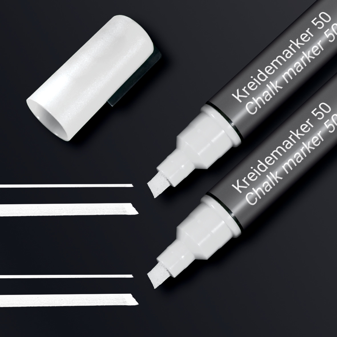 Produkt Kreidemarker 50, Keilspitze, weiß, 2 Stück des Herstellers Sigel anzeigen
