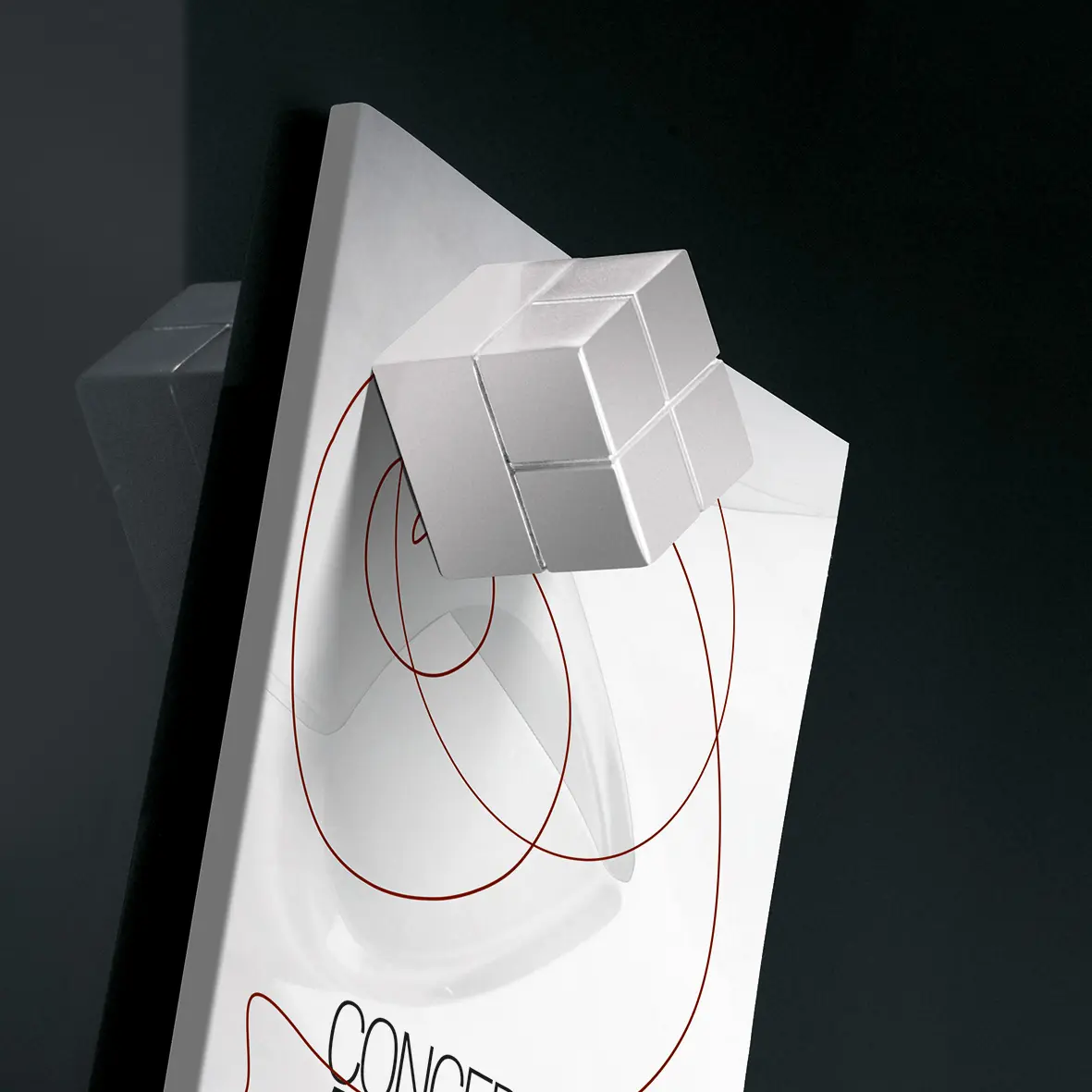 Sigel - Imán SuperDym C20 "Super-Strong", Cube-Design, plata, 1 und.