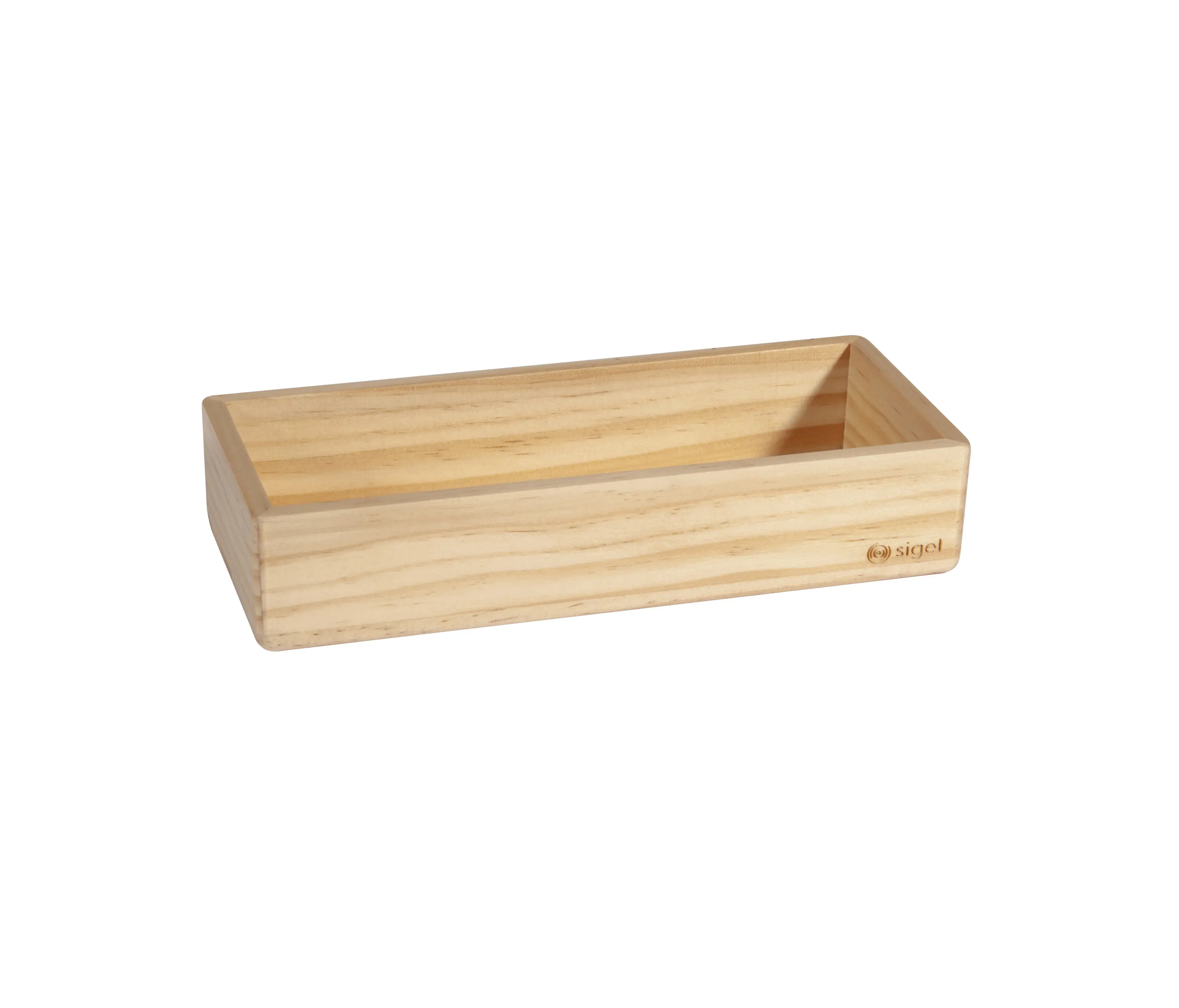 Sigel - Pen tray, beige, 17,5 x 4 cm, solid wood pine