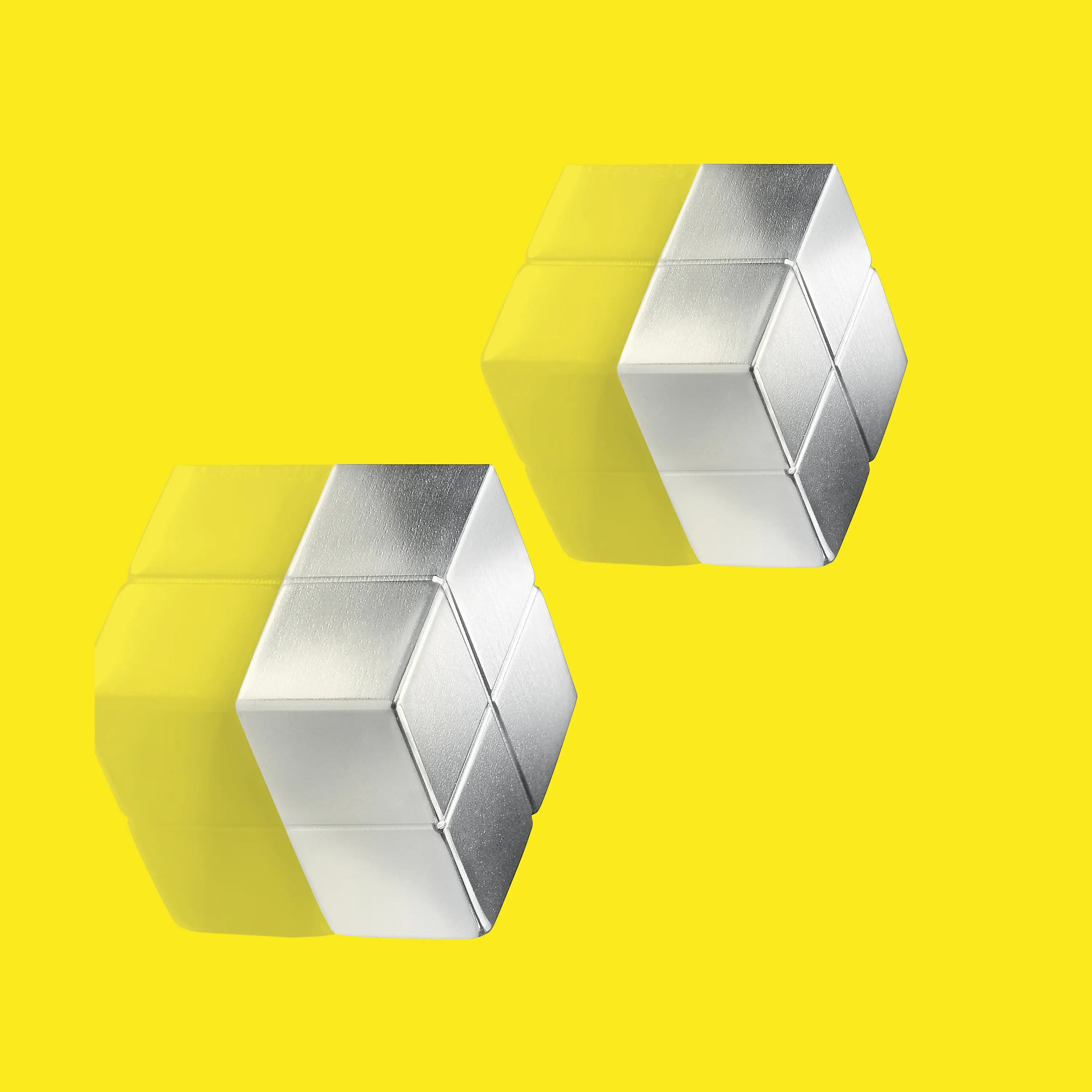 Sigel - SuperDym magnets C10 "Extra-Strong", Cube-Design, silver, 2 pcs.