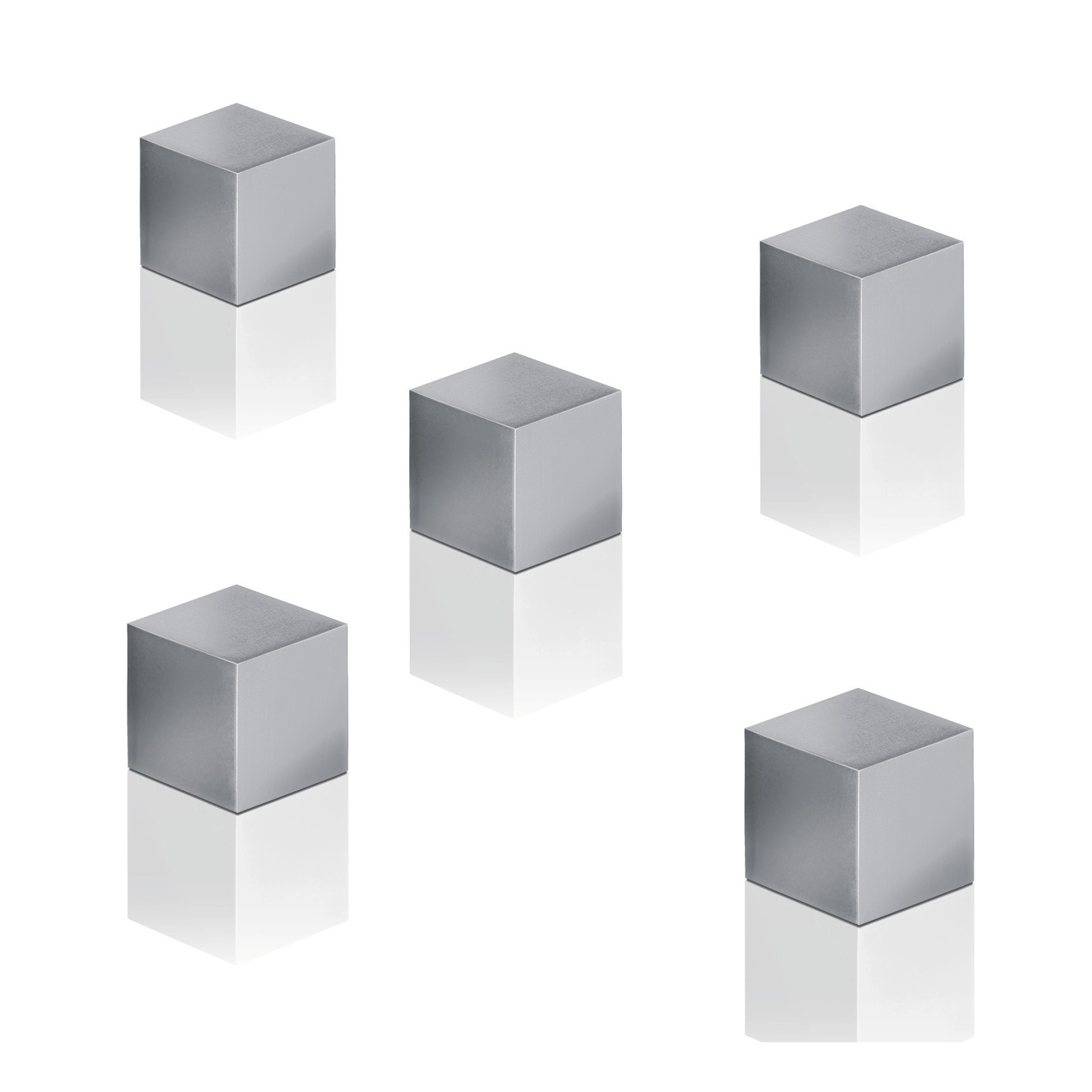 Display product SuperDym magnets C5 "Strong", Cube-Design, silver-grey, 5 pcs. from manufacturer Sigel