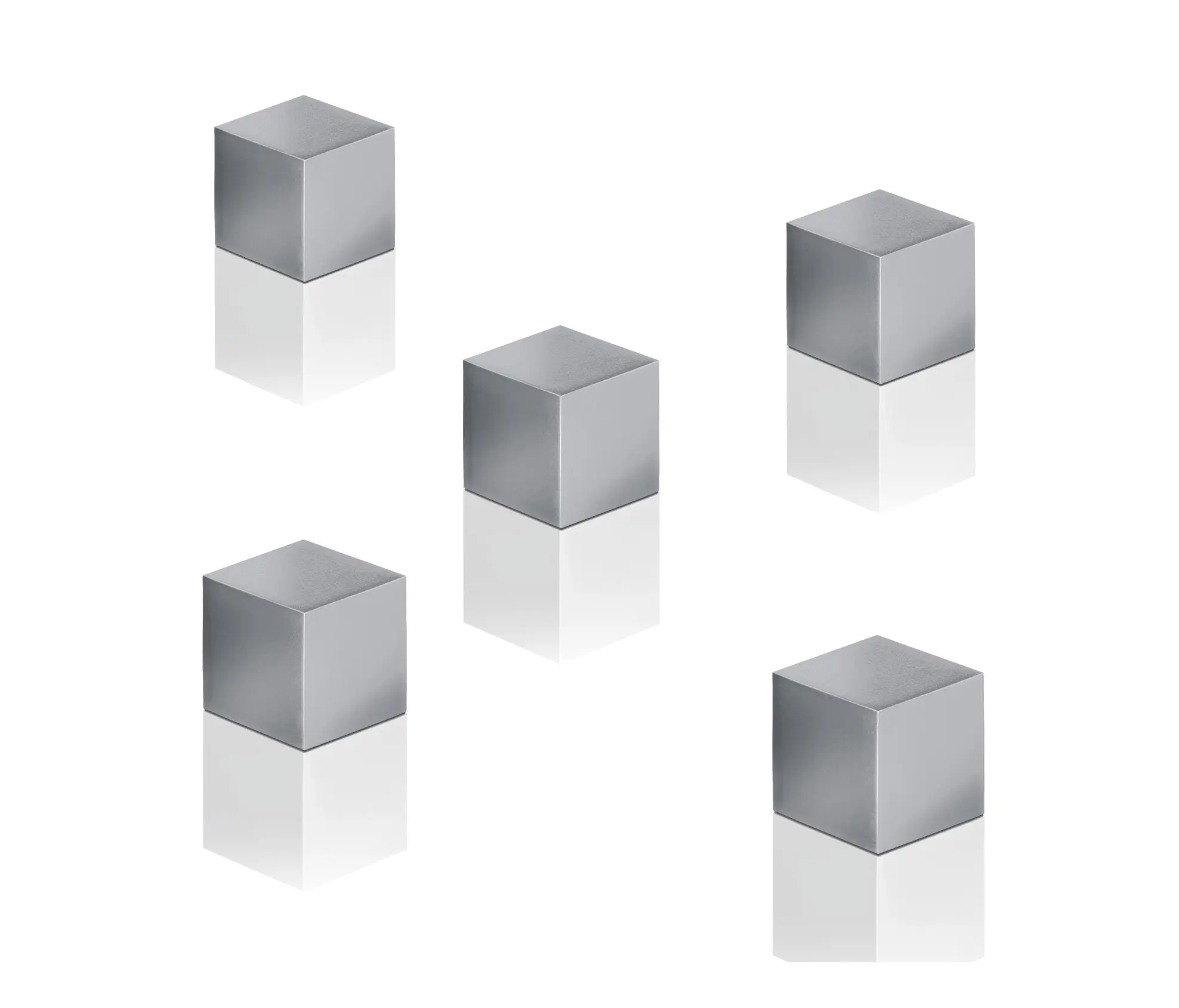 Sigel - SuperDym magnets C5 "Strong", Cube-Design, silver-grey, 5 pcs.