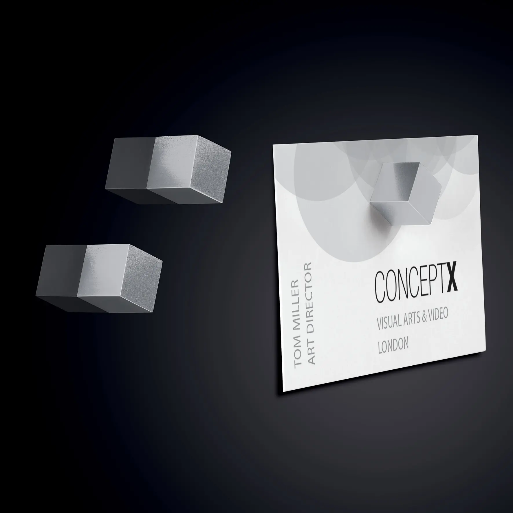 Sigel - SuperDym magnets C5 "Strong", Cube-Design, silver-grey, 5 pcs.