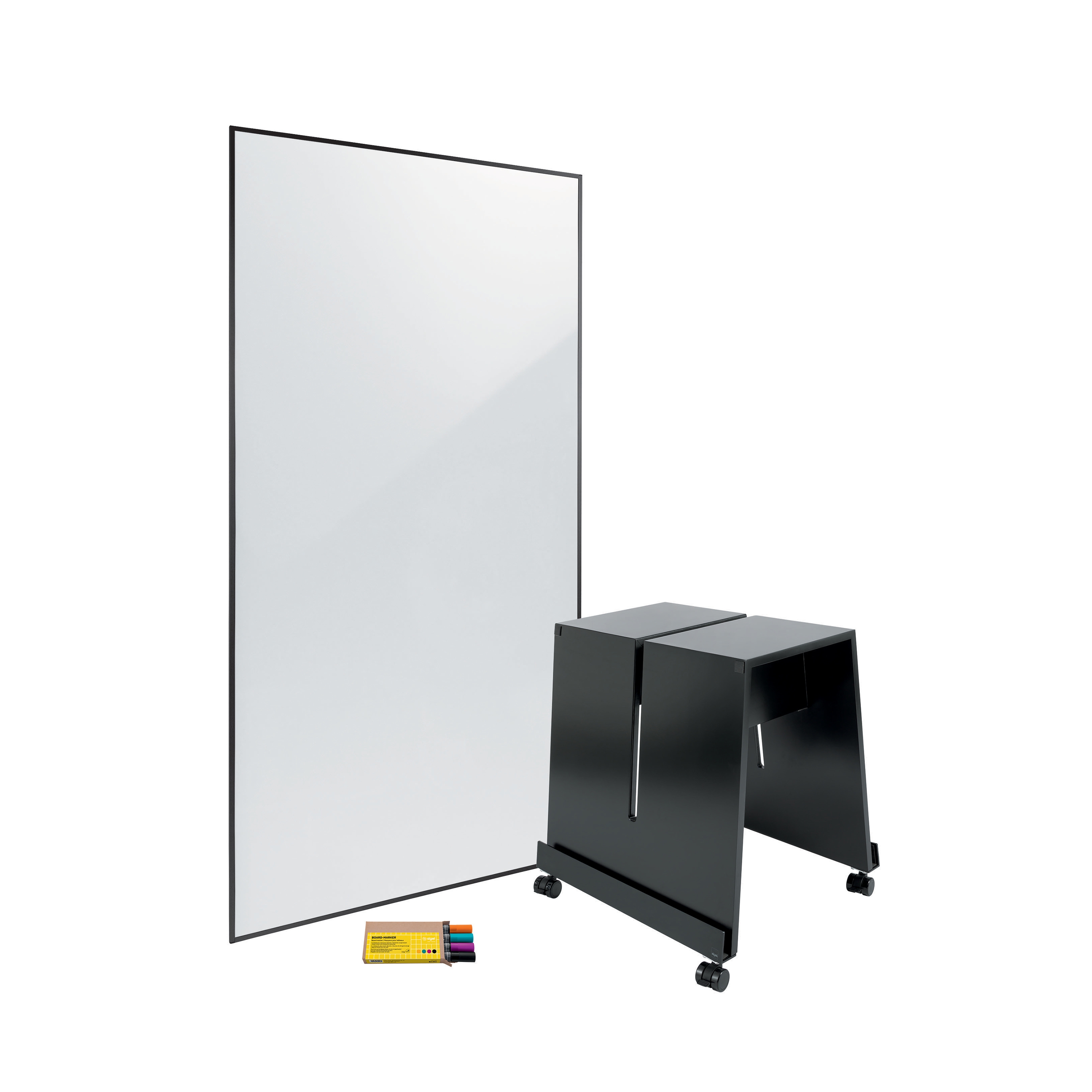 Display product Meet up-Bundle Whiteboards Black from manufacturer Sigel