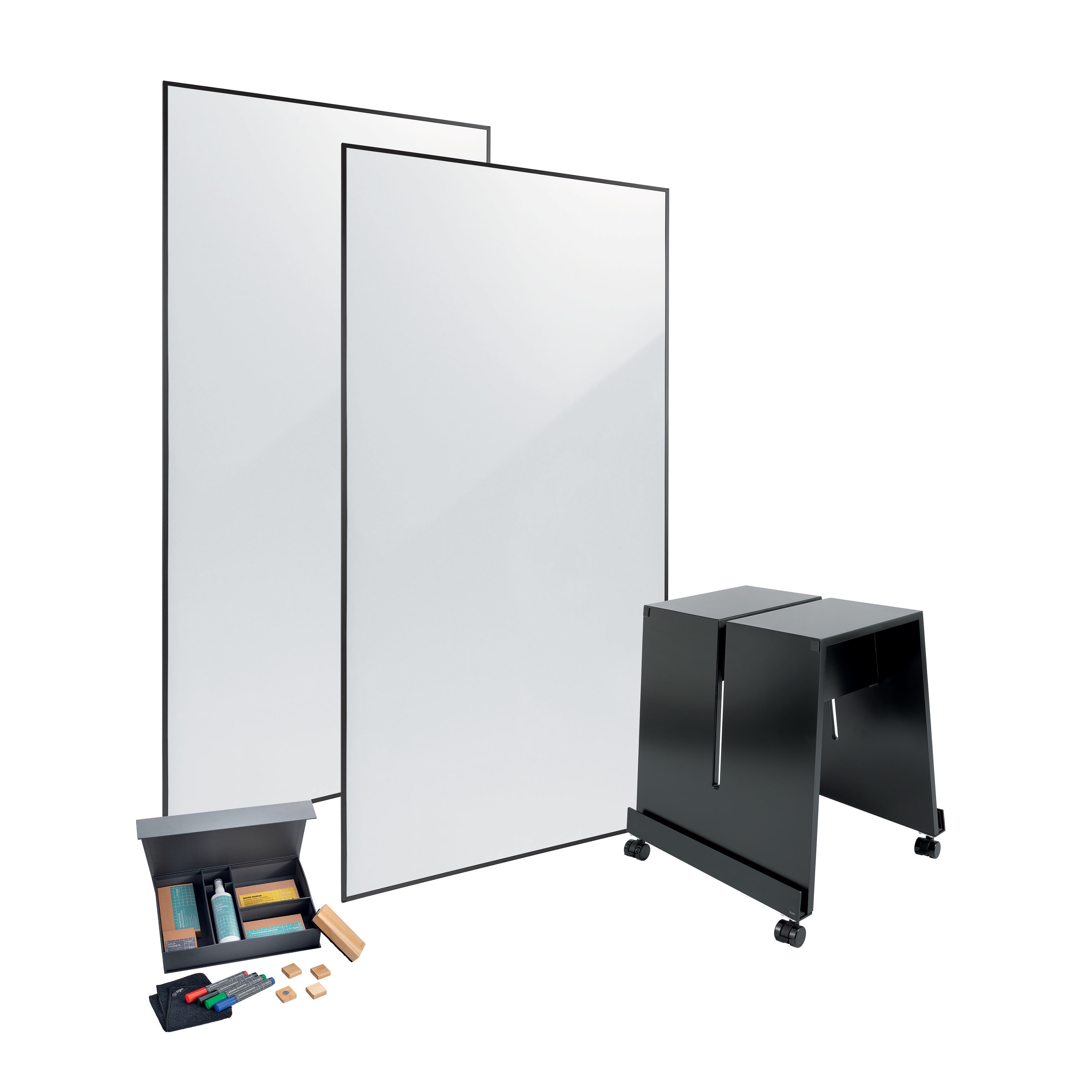 Display product Meet up-Bundle Whiteboards Black from manufacturer Sigel
