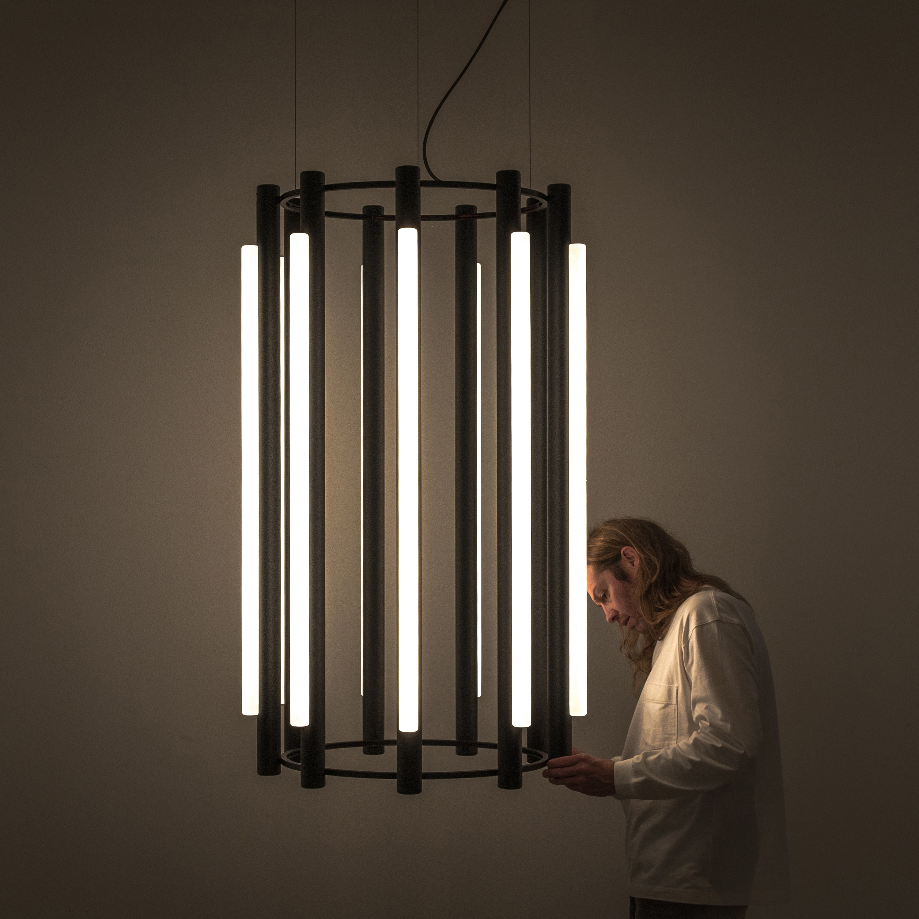 Display product Pipeline Chandelier 6 from manufacturer A-N-D