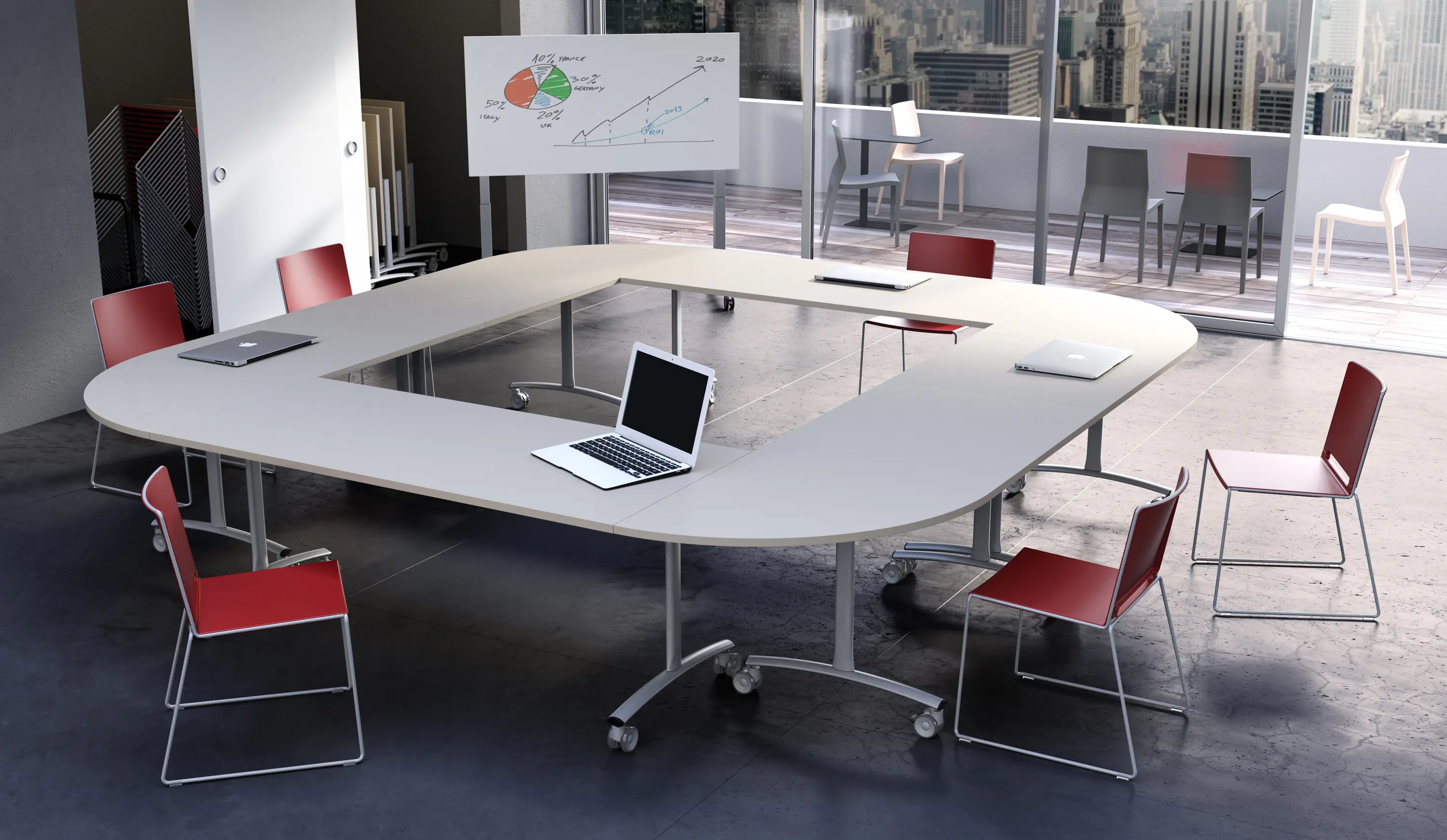 Ibebi - Archimede folding table with castors