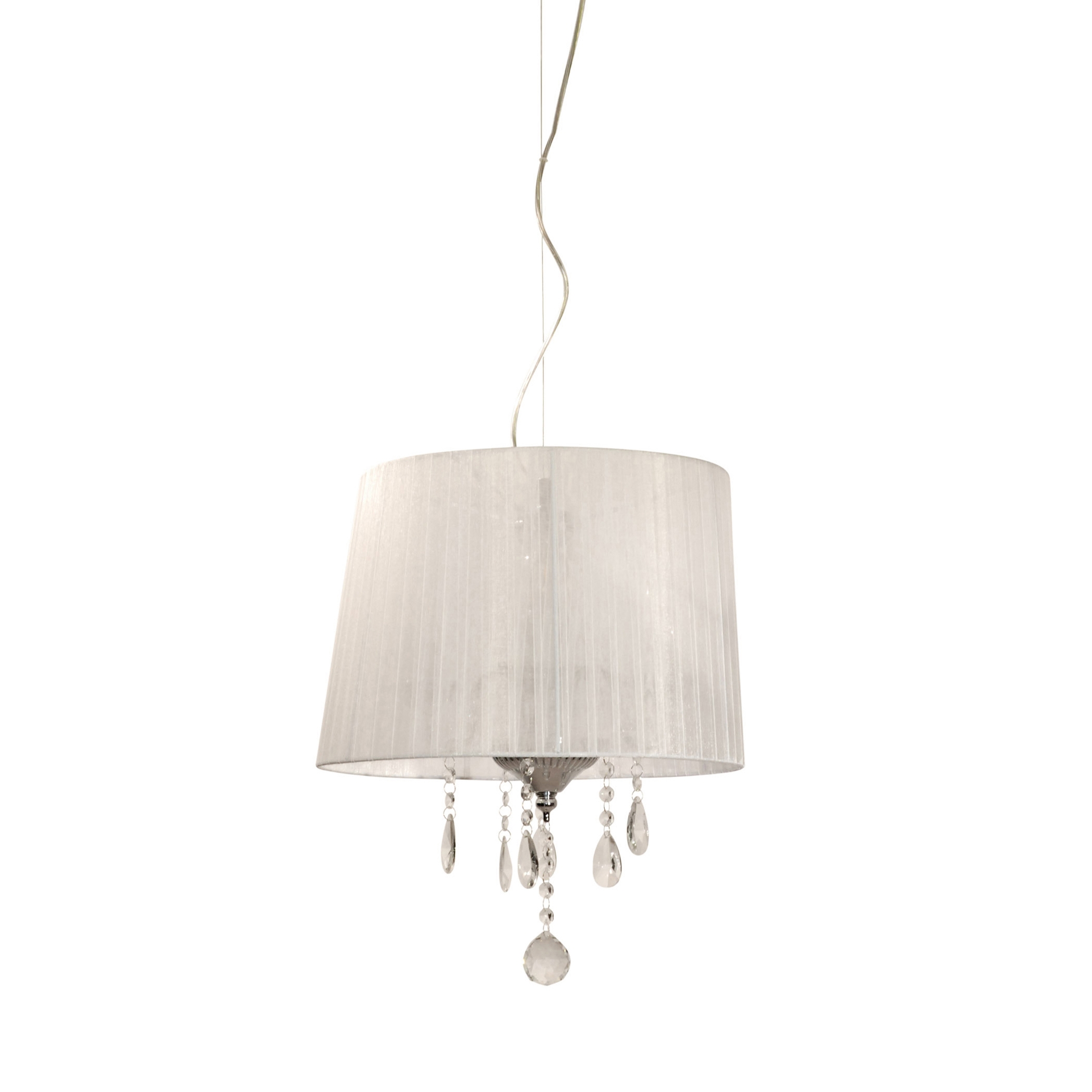 Crystal Small Pendant Light, white