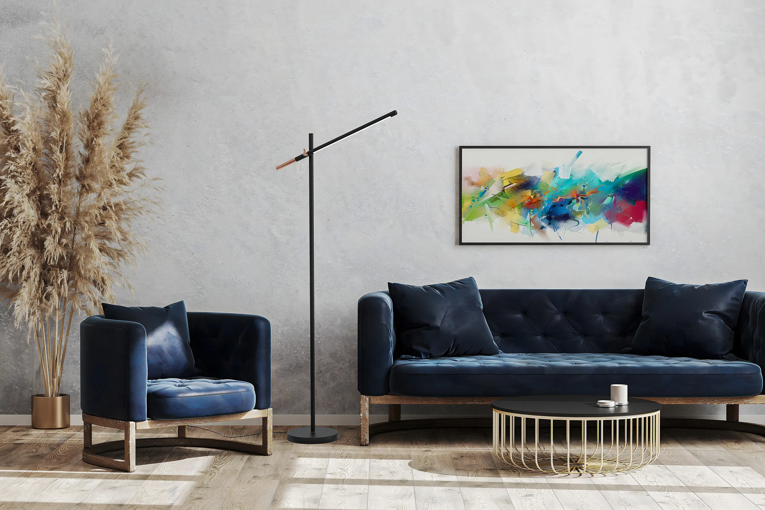 Valaisin Grönlund - Piano Floor Lamp, black/copper