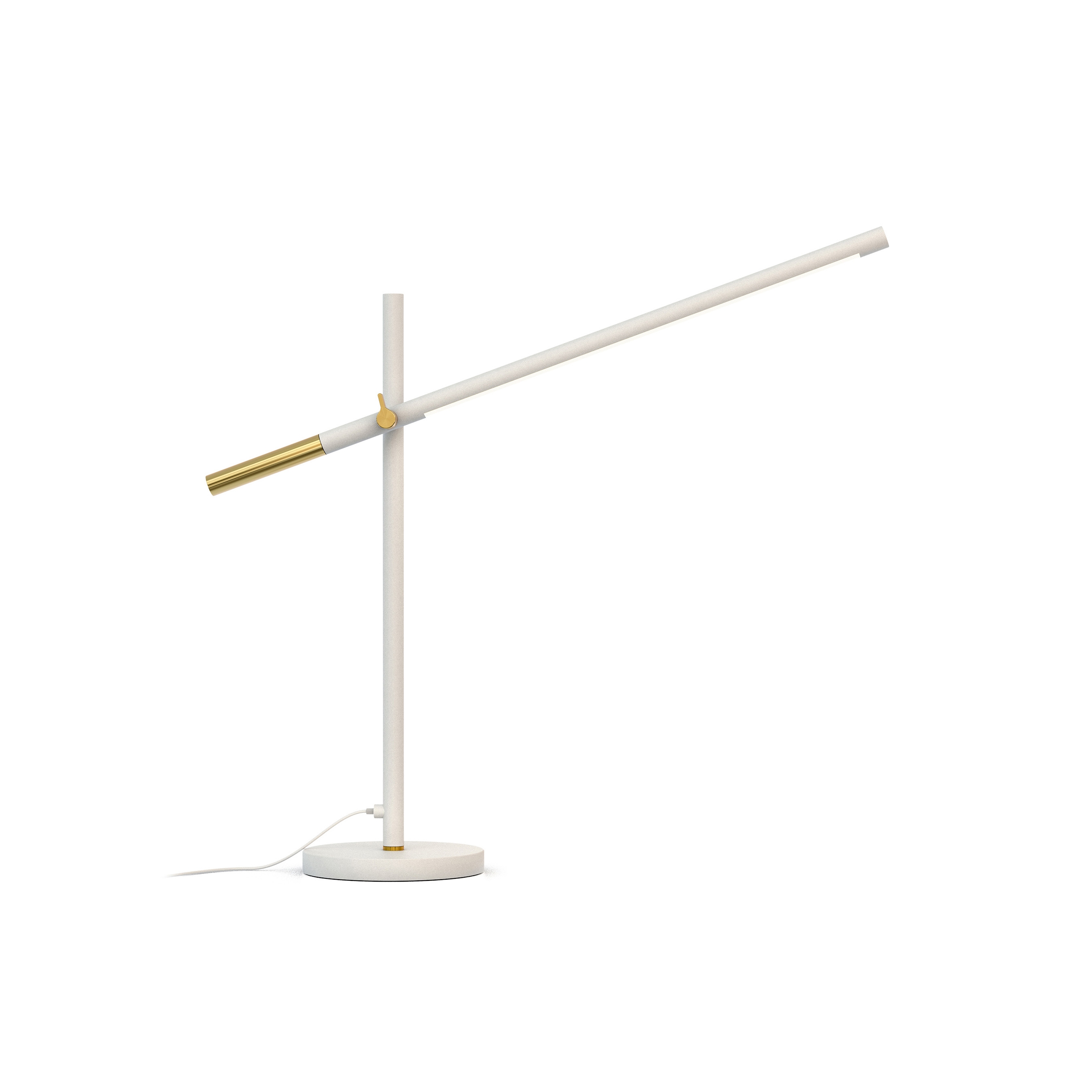 Piano Table Lamp, white/brass