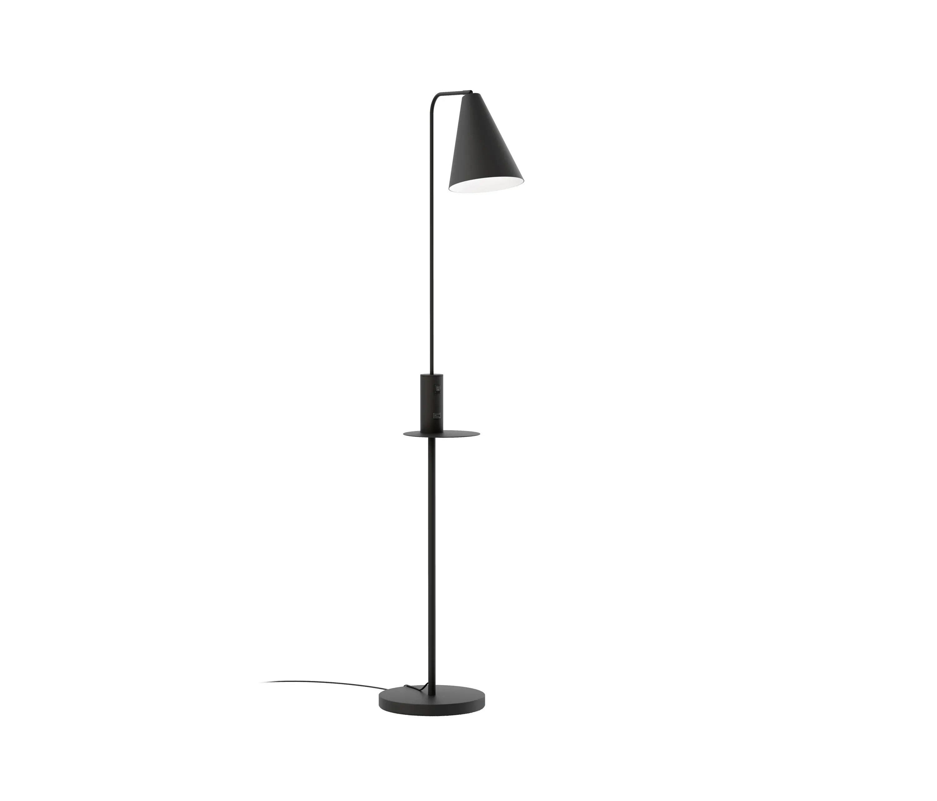 Valaisin Grönlund - Vigo USB Lampadaire, noir
