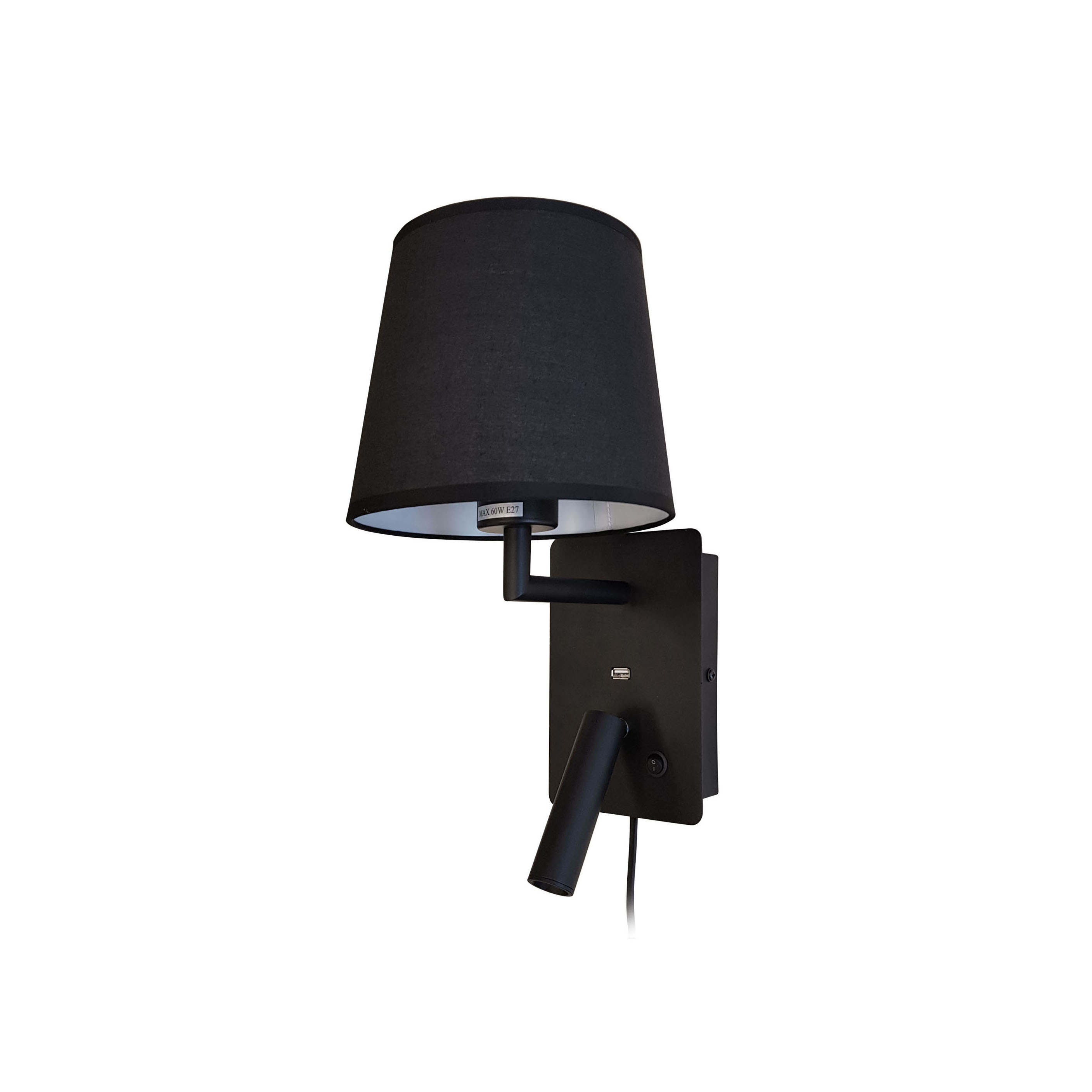 Denver USB Wall Light, black