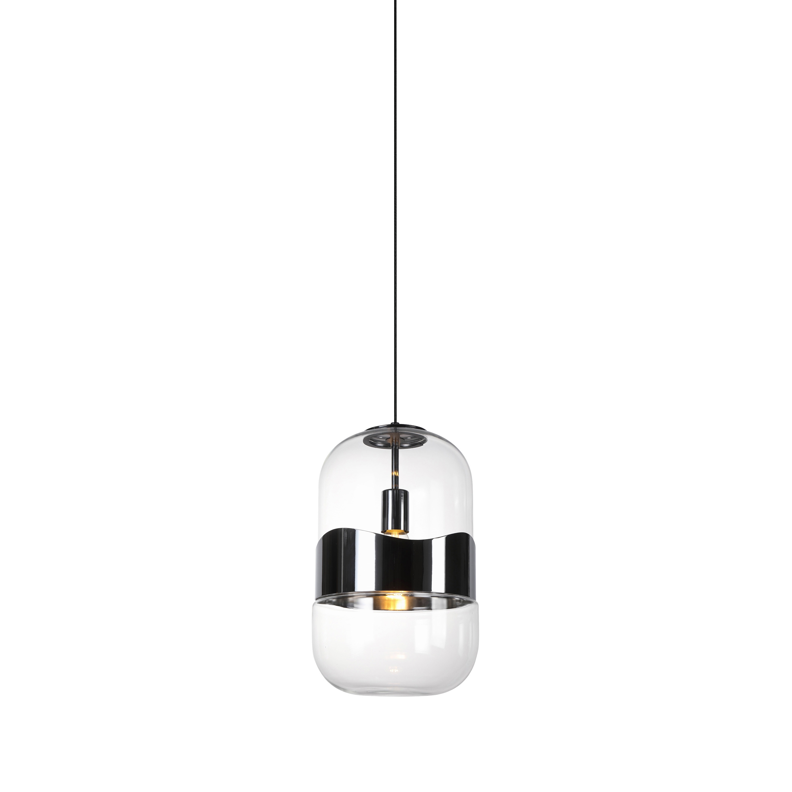 Blind Pendant Light, chrome