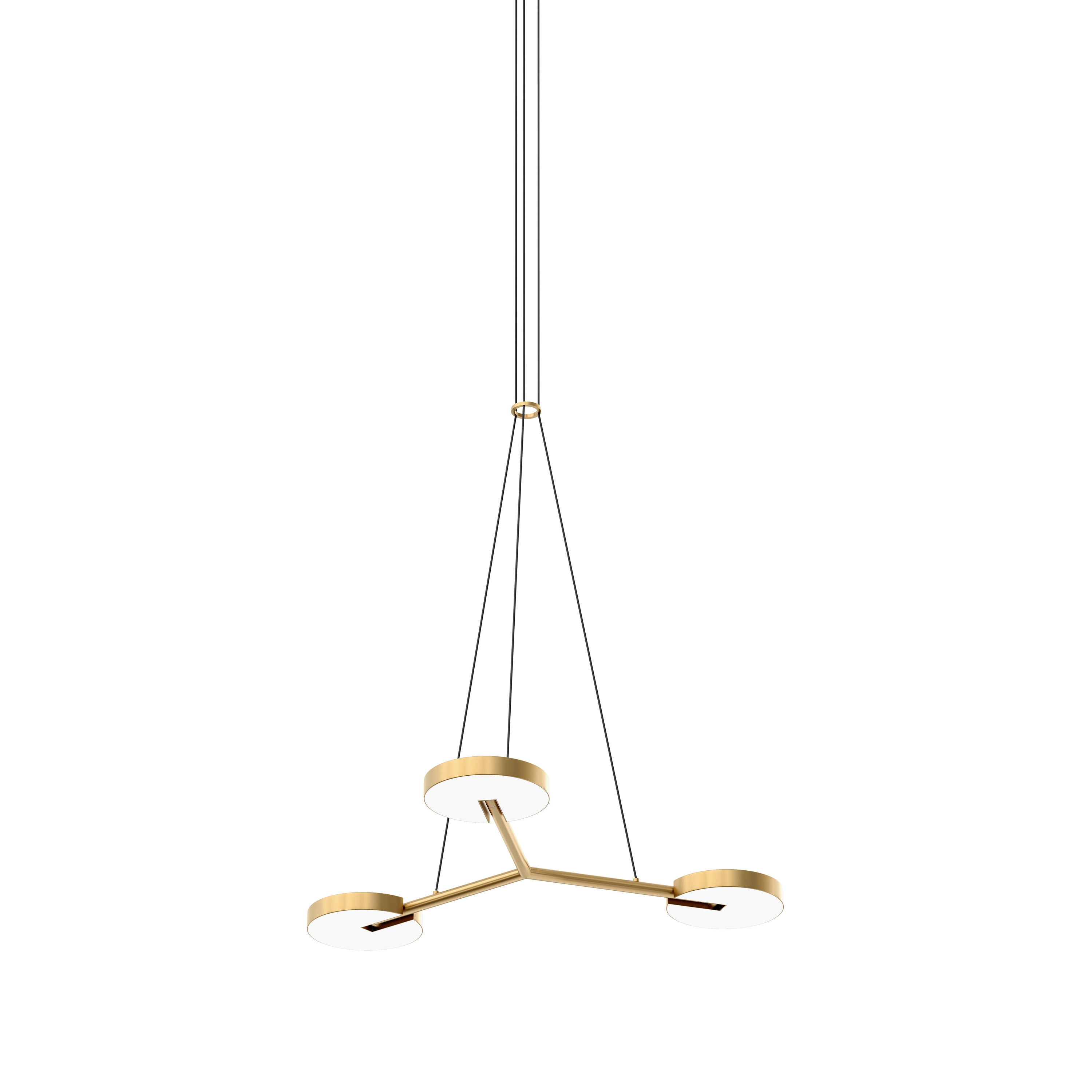 Arm 3 Pendant Light, brass