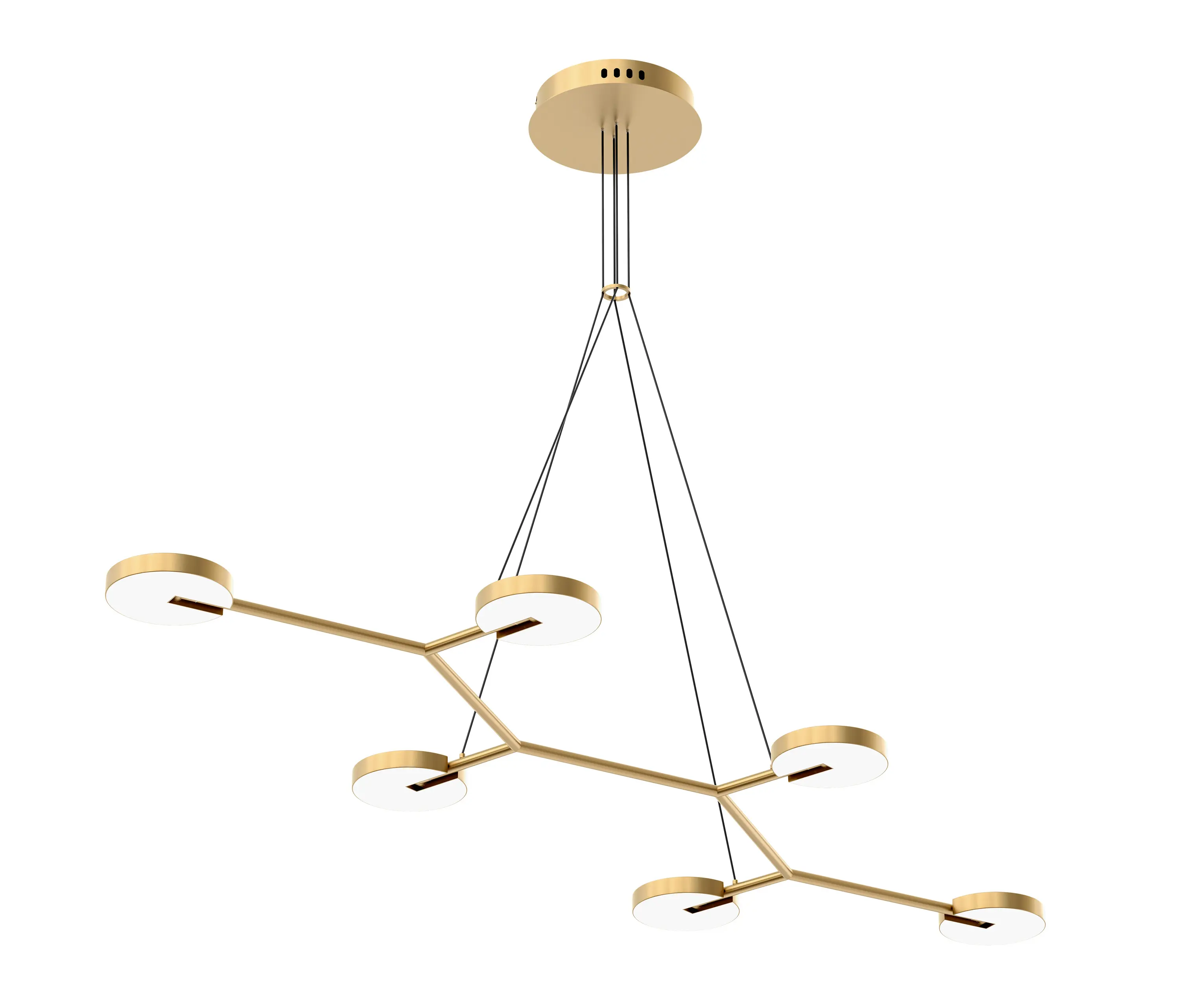 Valaisin Grönlund - Arm 6 Pendant Light, brass