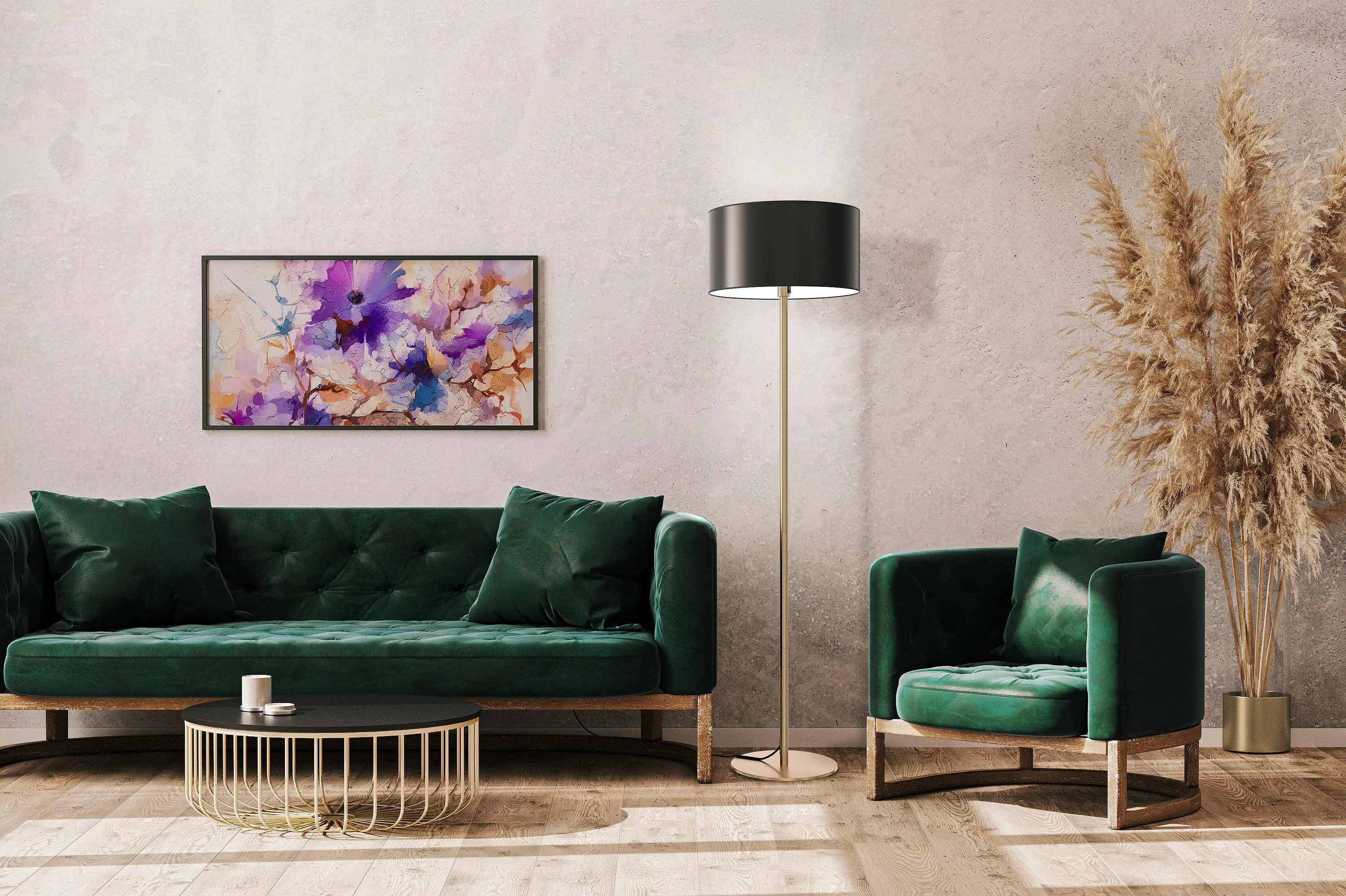 Valaisin Grönlund - Austin Lampada da terra, ottone