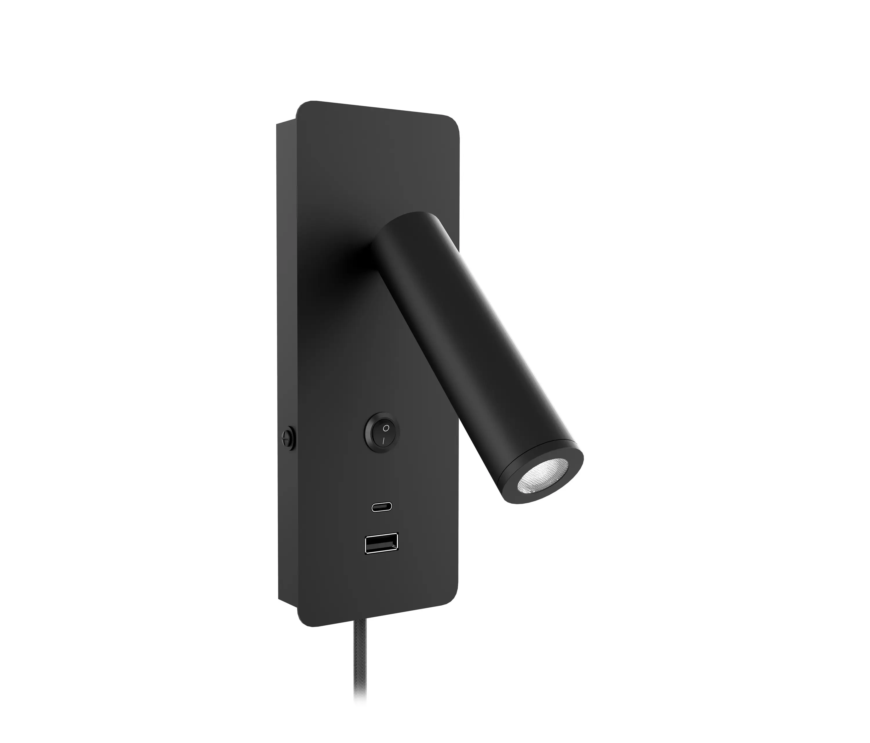 Valaisin Grönlund - Gent USB-A+C Surface Wall Light, black