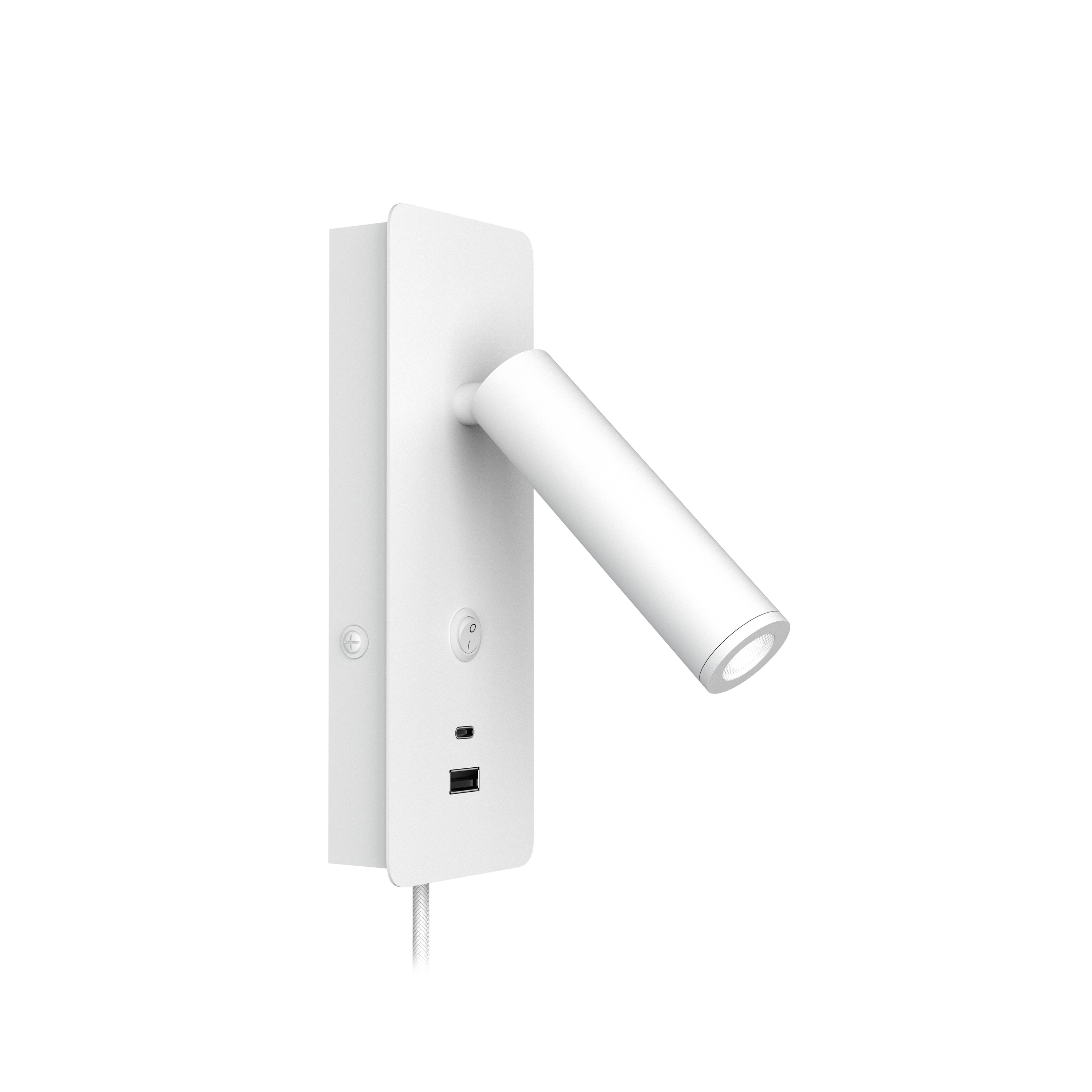 Display product Gent USB-A+C Surface Wall Light, white from manufacturer Valaisin Grönlund