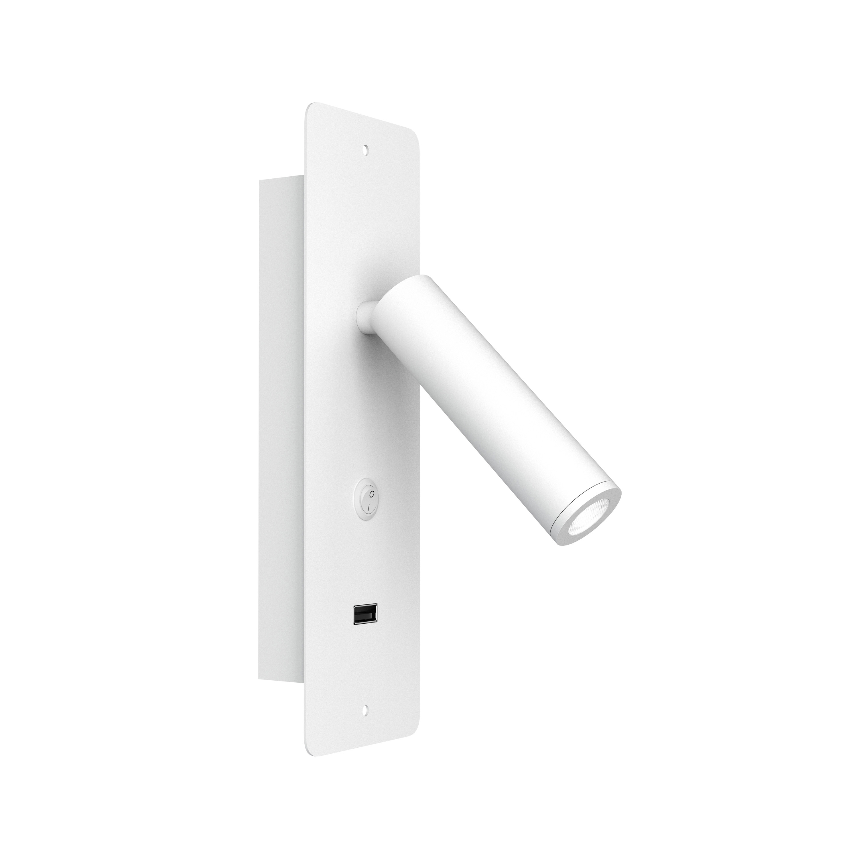 Gent USB Recessed Wall Light, white