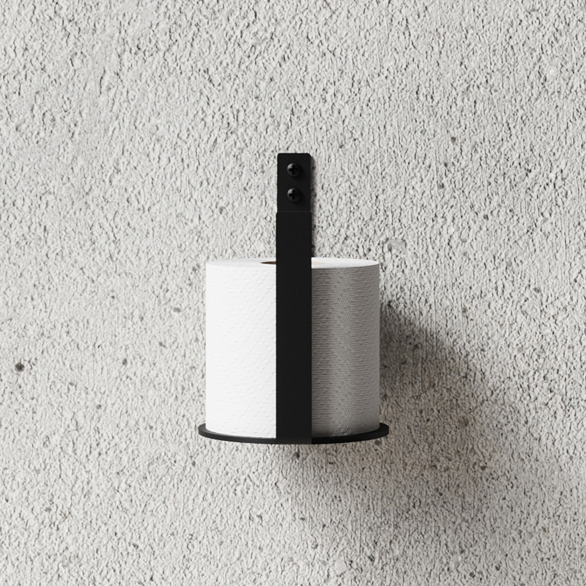 Display product Toilet Paper Holder Extra - Black from manufacturer NICHBA