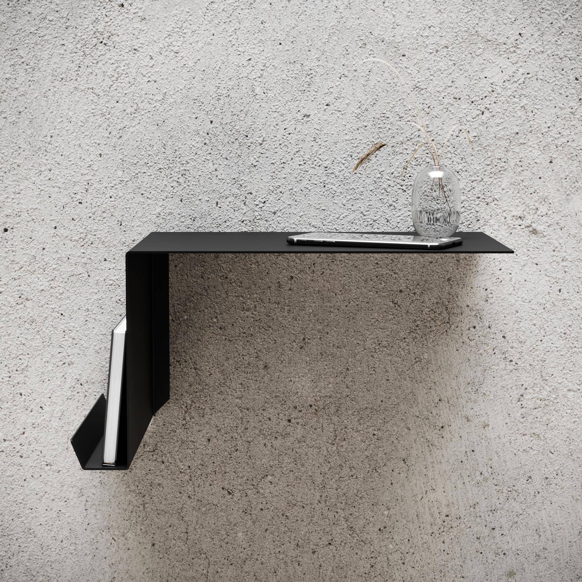 Bedside Table Black Left