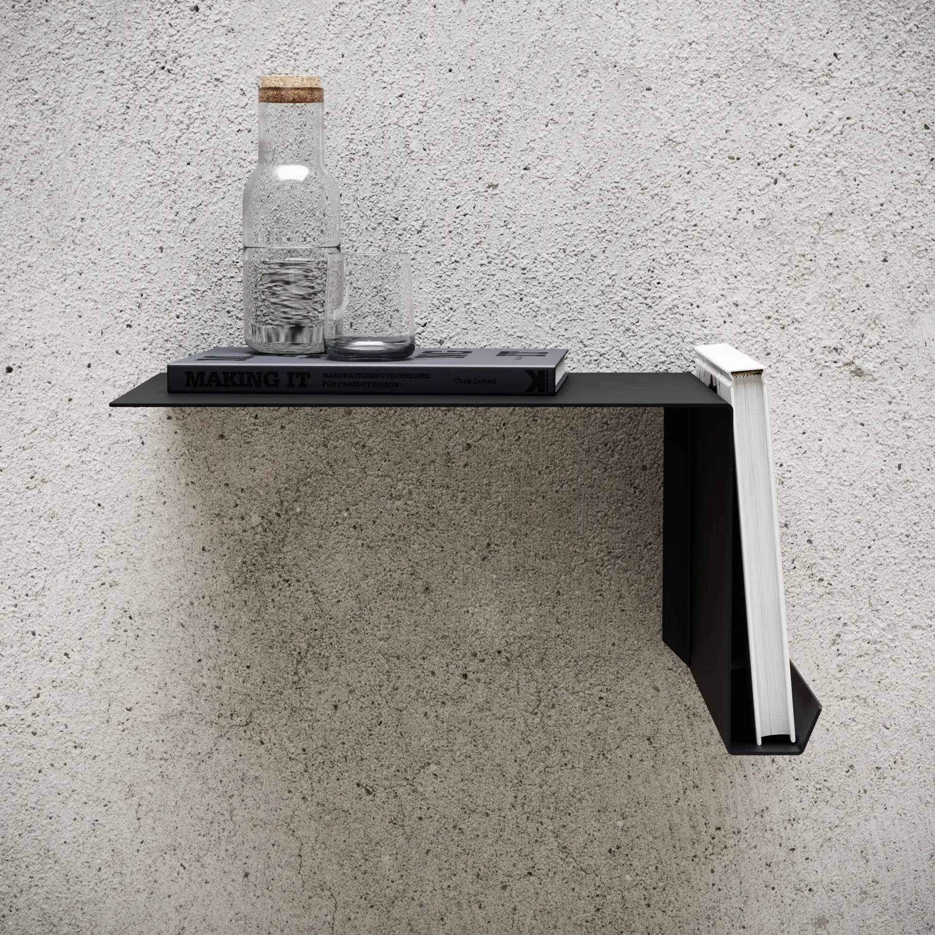 NICHBA - Bedside Table Black Right Bedside Table