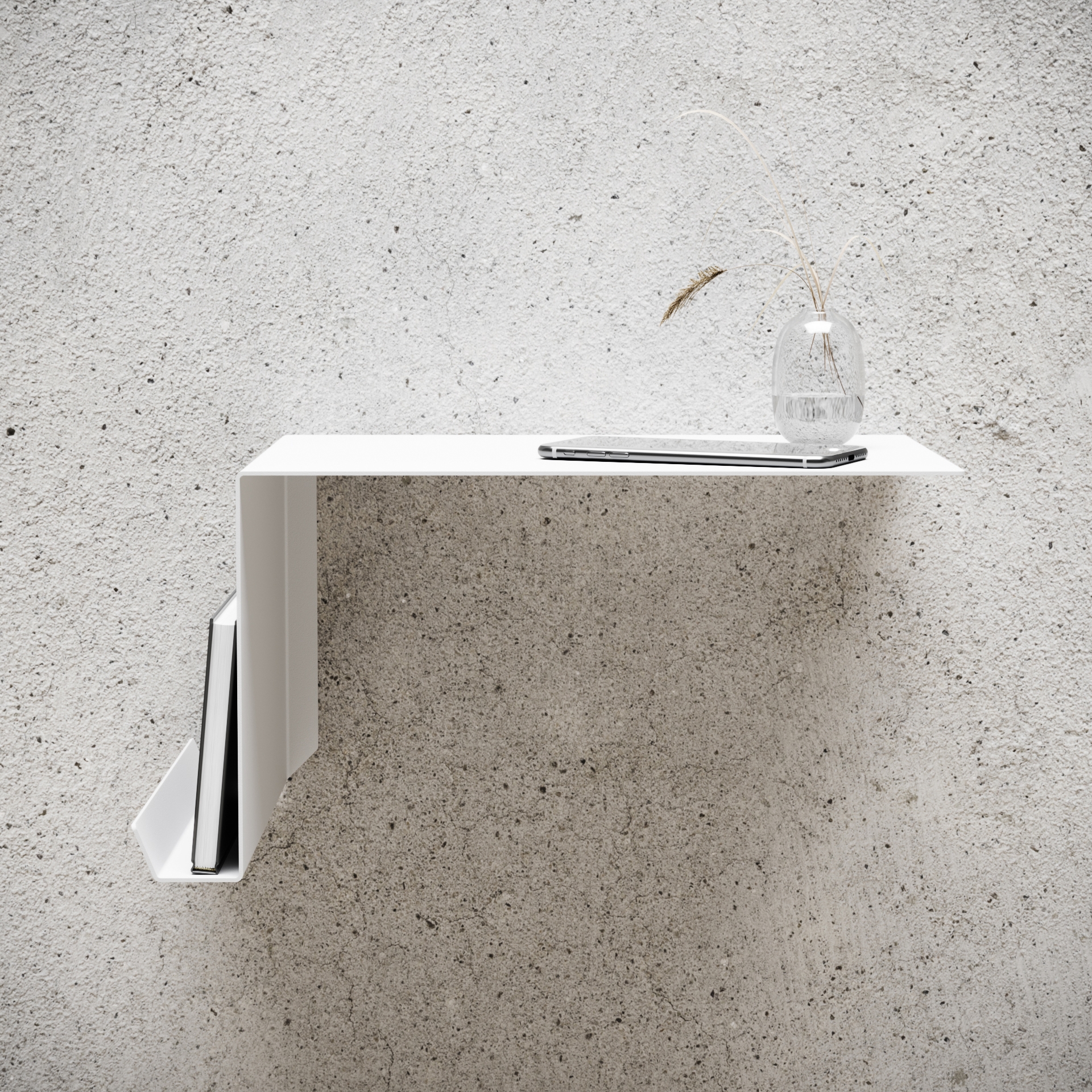 Bedside Table White Left Bedside Table