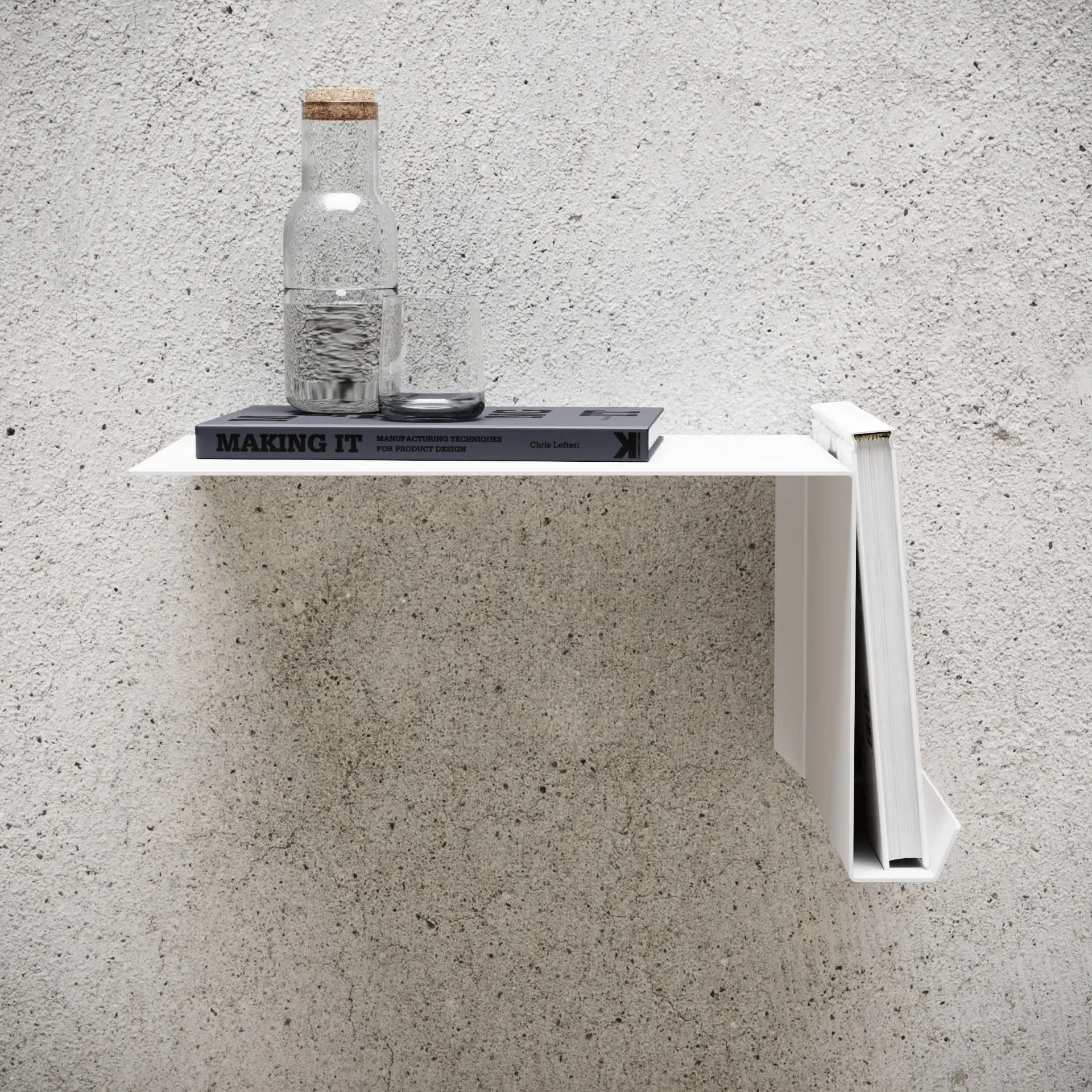 NICHBA - Bedside Table White Right Bedside Table
