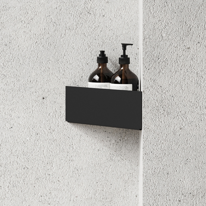 Display product Bath Shelf Corner Black from manufacturer NICHBA