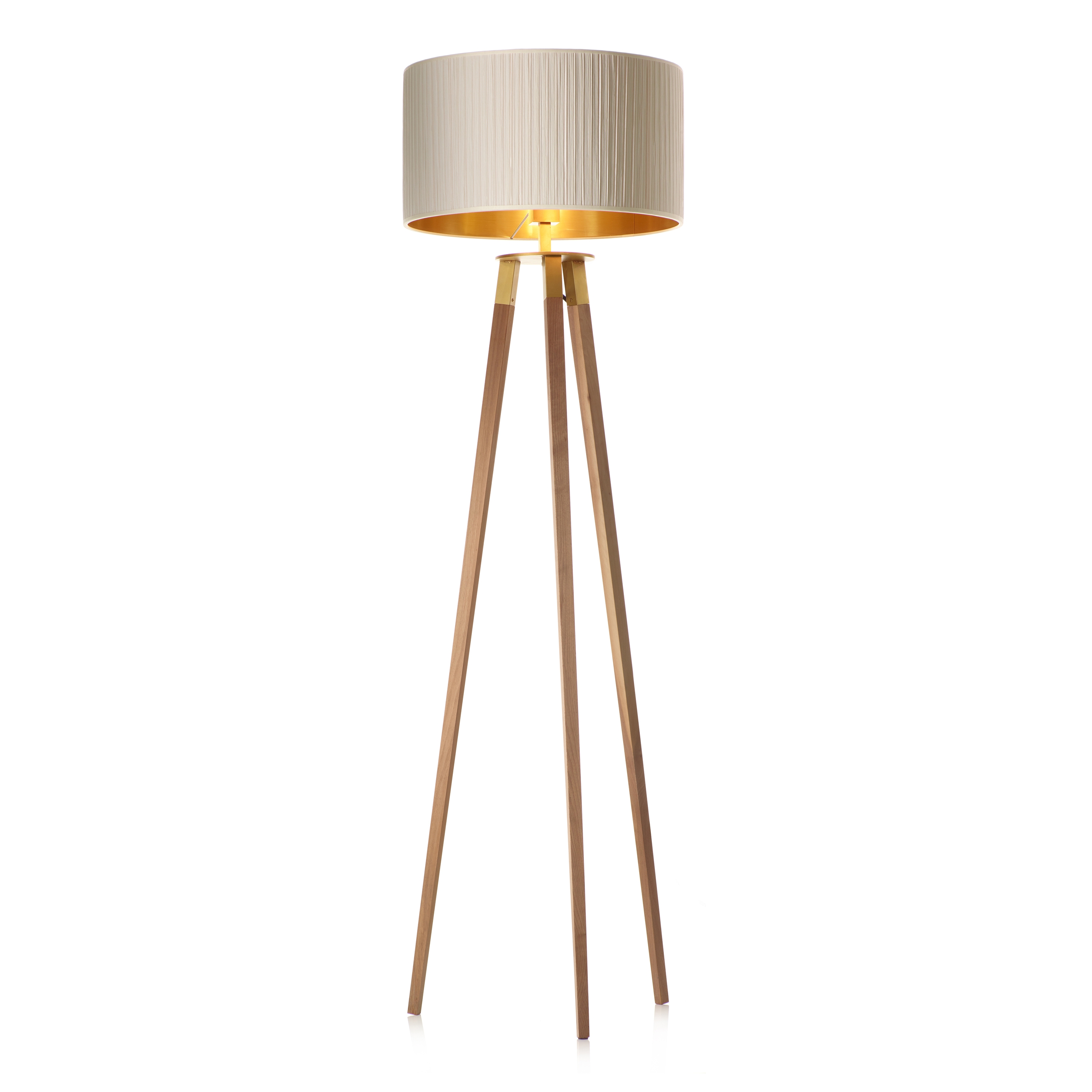 Tres floor lamp walnut
