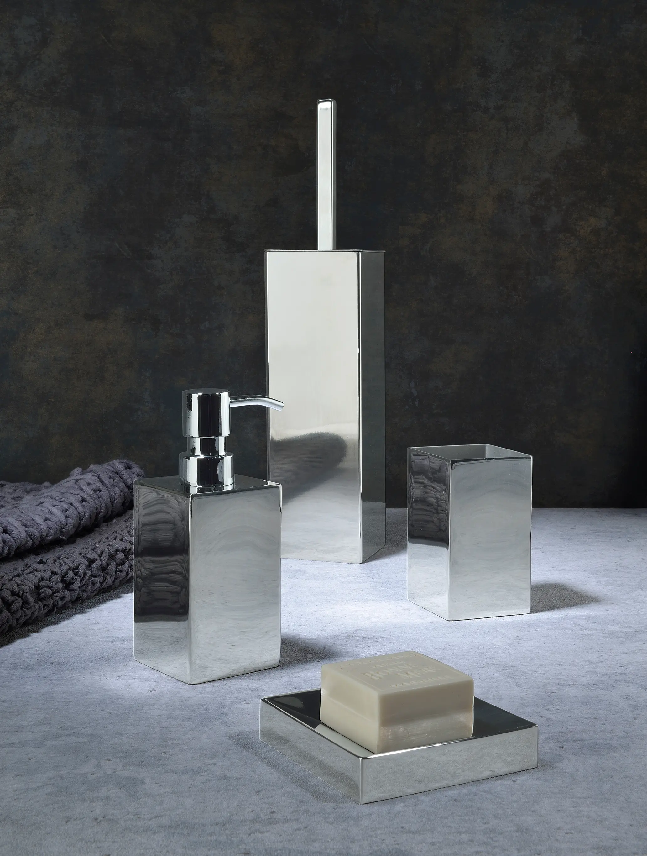 Andrea House - Bathroom Sets | Sq. S/S Soap Dispenser
