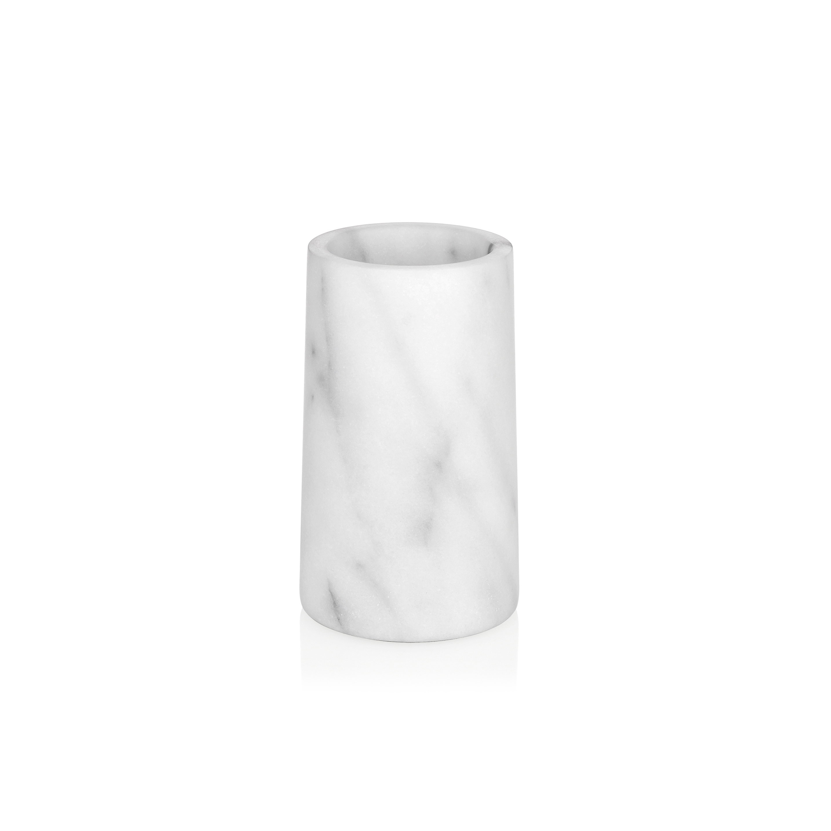 Display product Bathroom Sets | White Marble Toothbrush Holder from manufacturer Andrea House