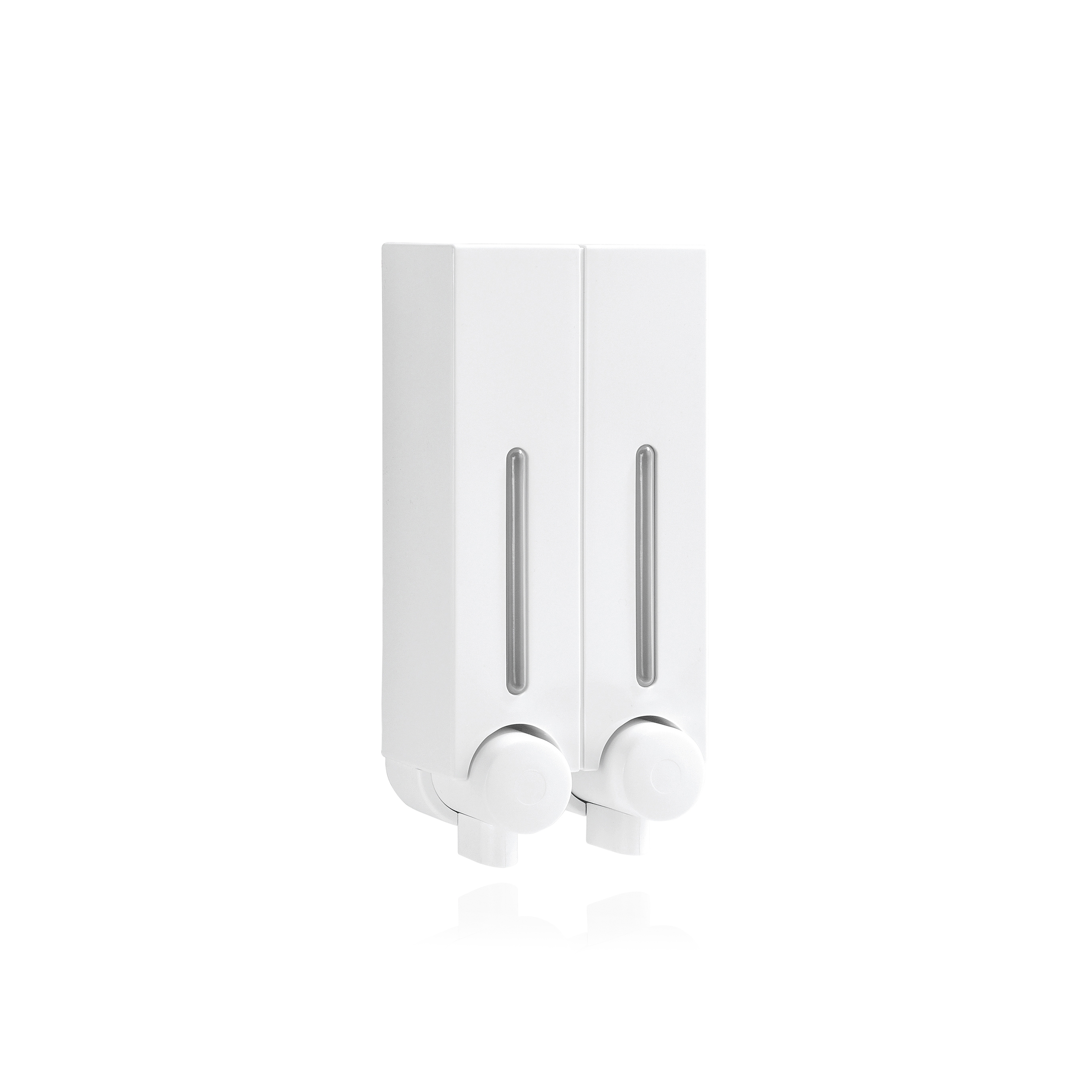 Dispensers | Double White Wall Soap Dispenser 10X6. 5X21. 5
