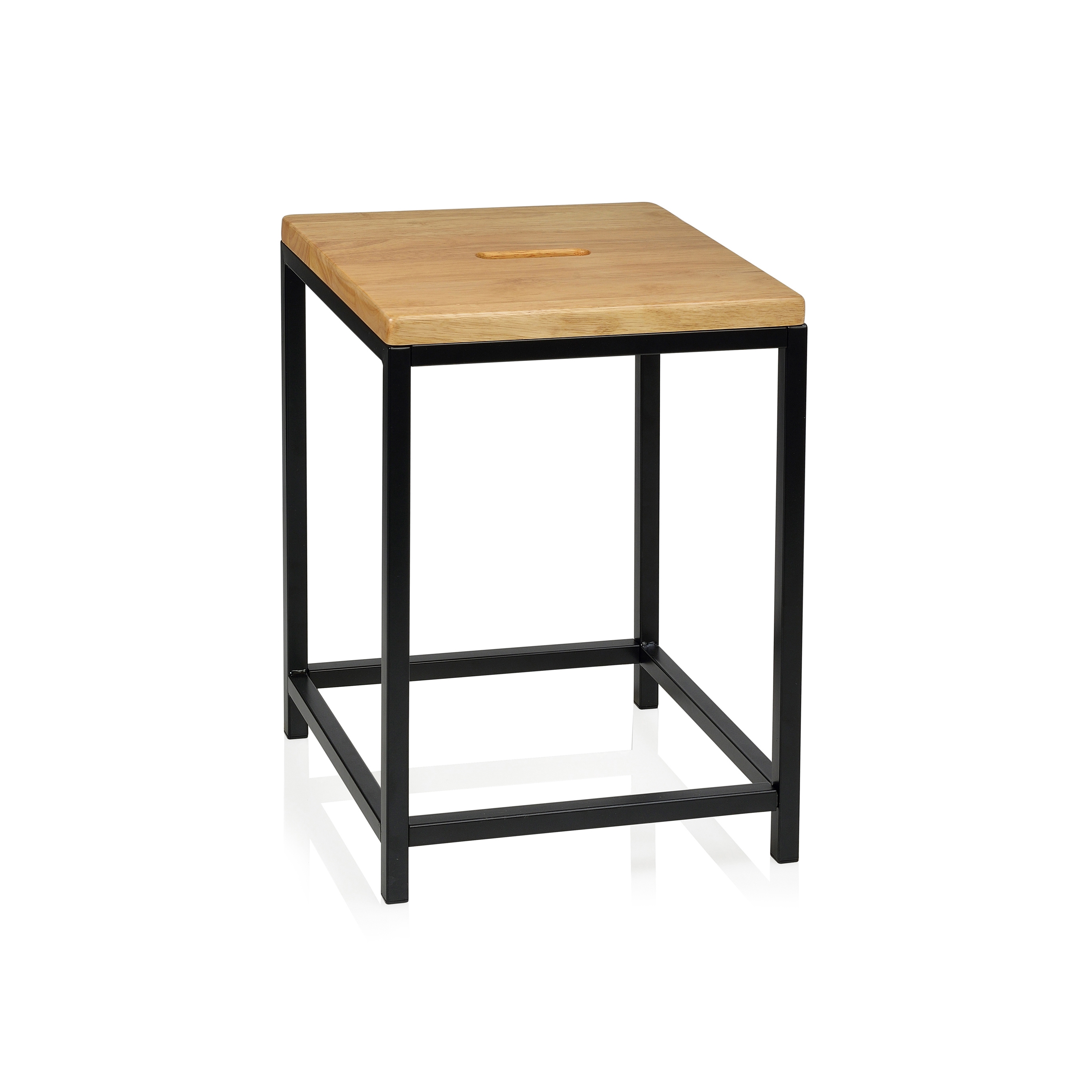 Produkt Stools | Bl. Metal/Nat. Wood Stool 30X30X42 des Herstellers Andrea House anzeigen
